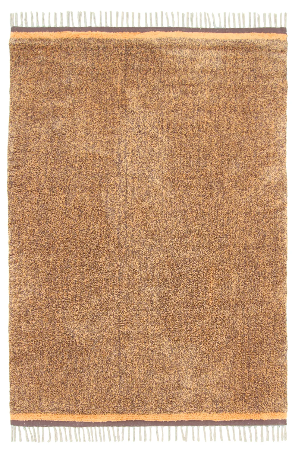 Tappeto A Pelo Lungo - Celina Natural Cotton Shaggy (marrone/arancia)