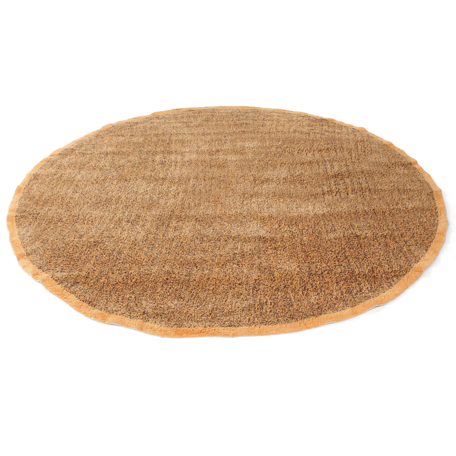 Tappeto rotondo - Celina Natural Cotton Shaggy (marrone/arancia)