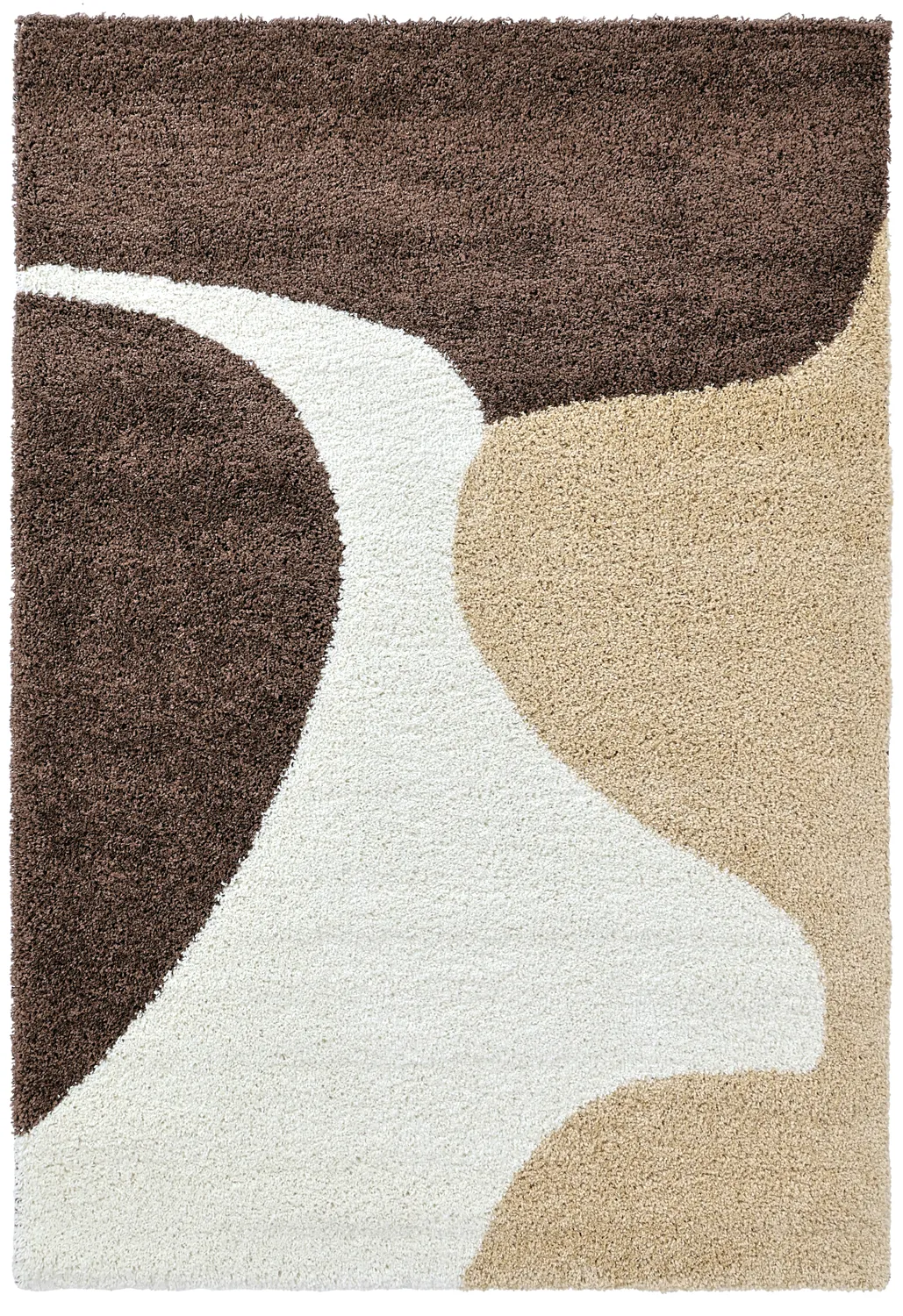 Tappeto A Pelo Lungo - Chiniot (marrone/beige/bianco)