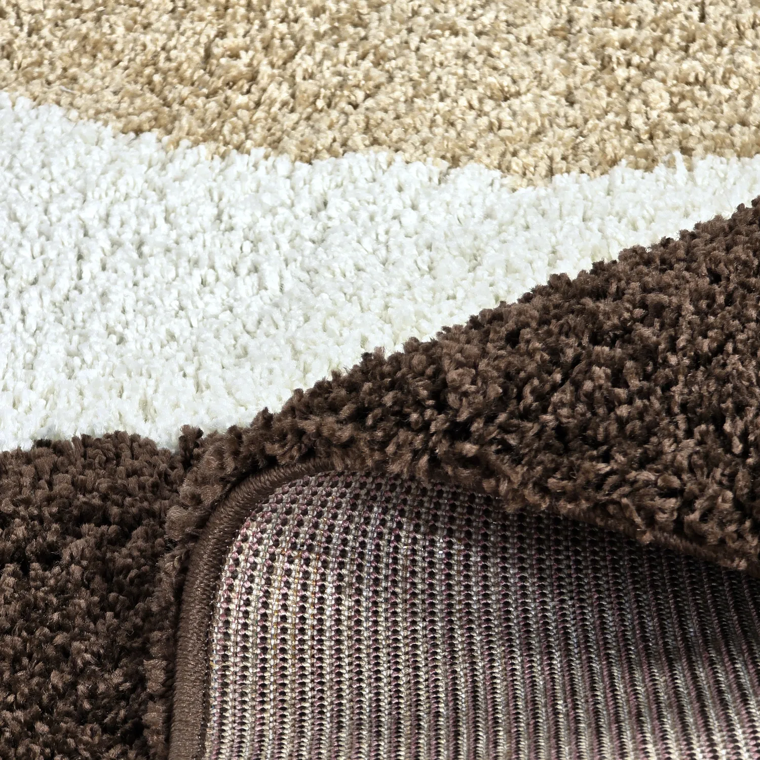 Tappeto A Pelo Lungo - Chiniot (marrone/beige/bianco)
