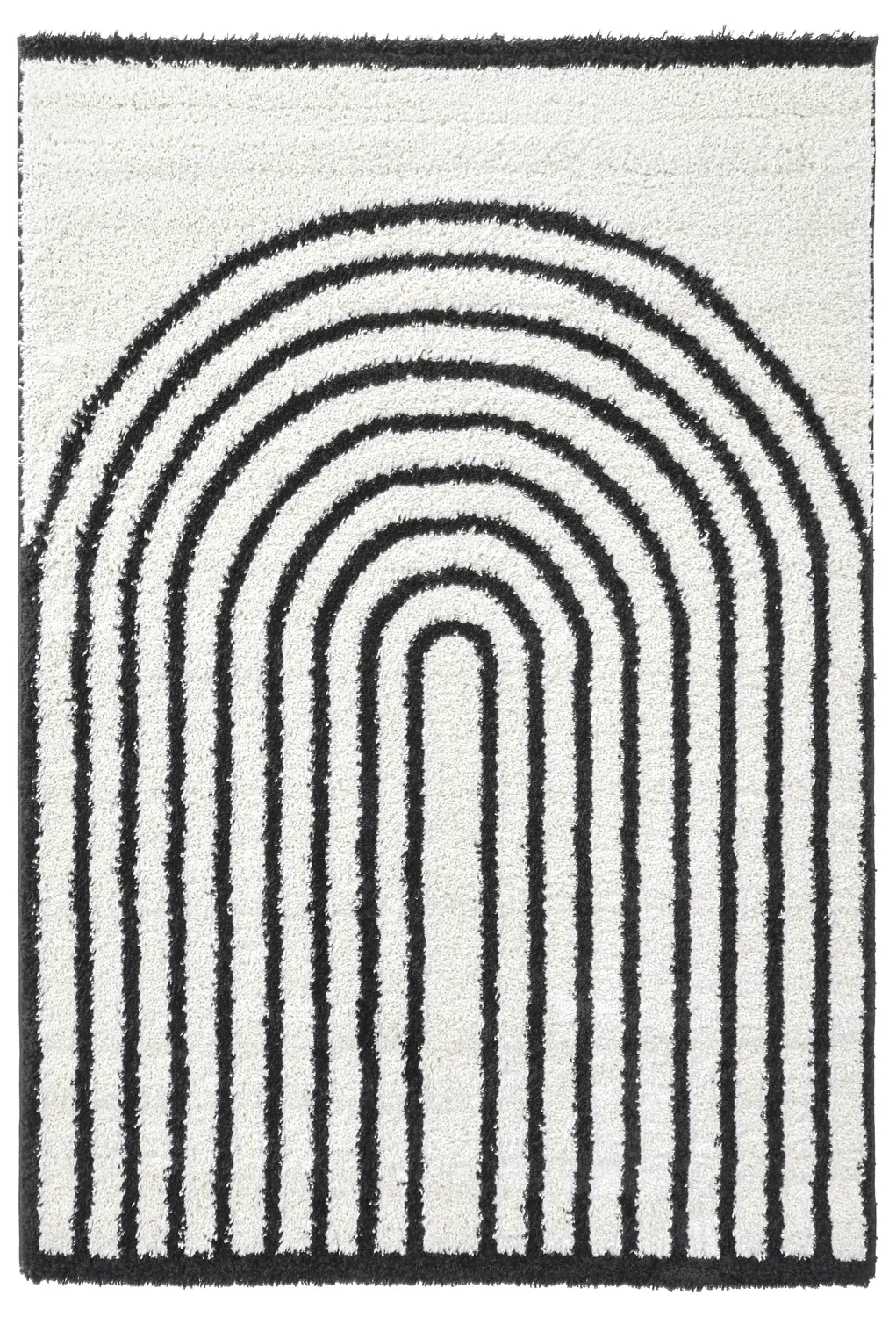 Tappeto A Pelo Lungo - Cluny (bianco/nero)