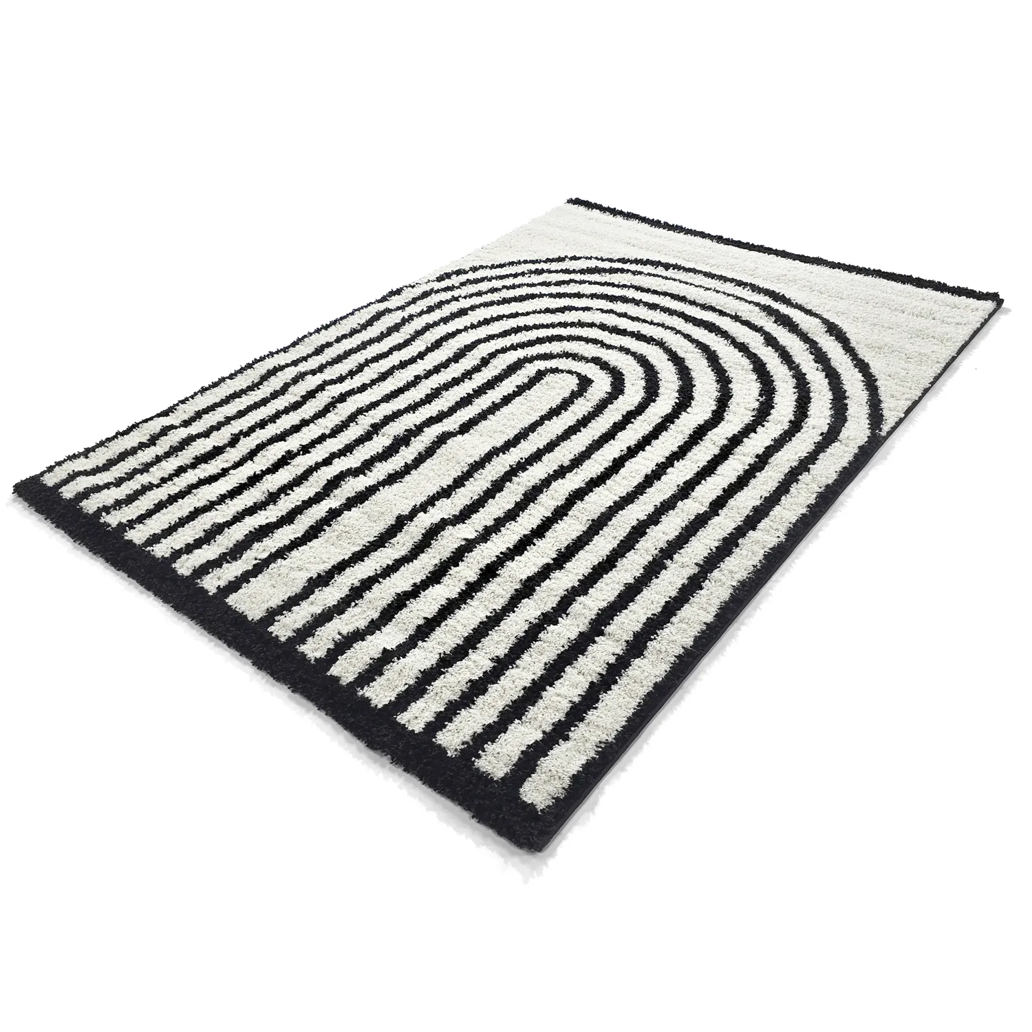 Tappeto A Pelo Lungo - Cluny (bianco/nero)