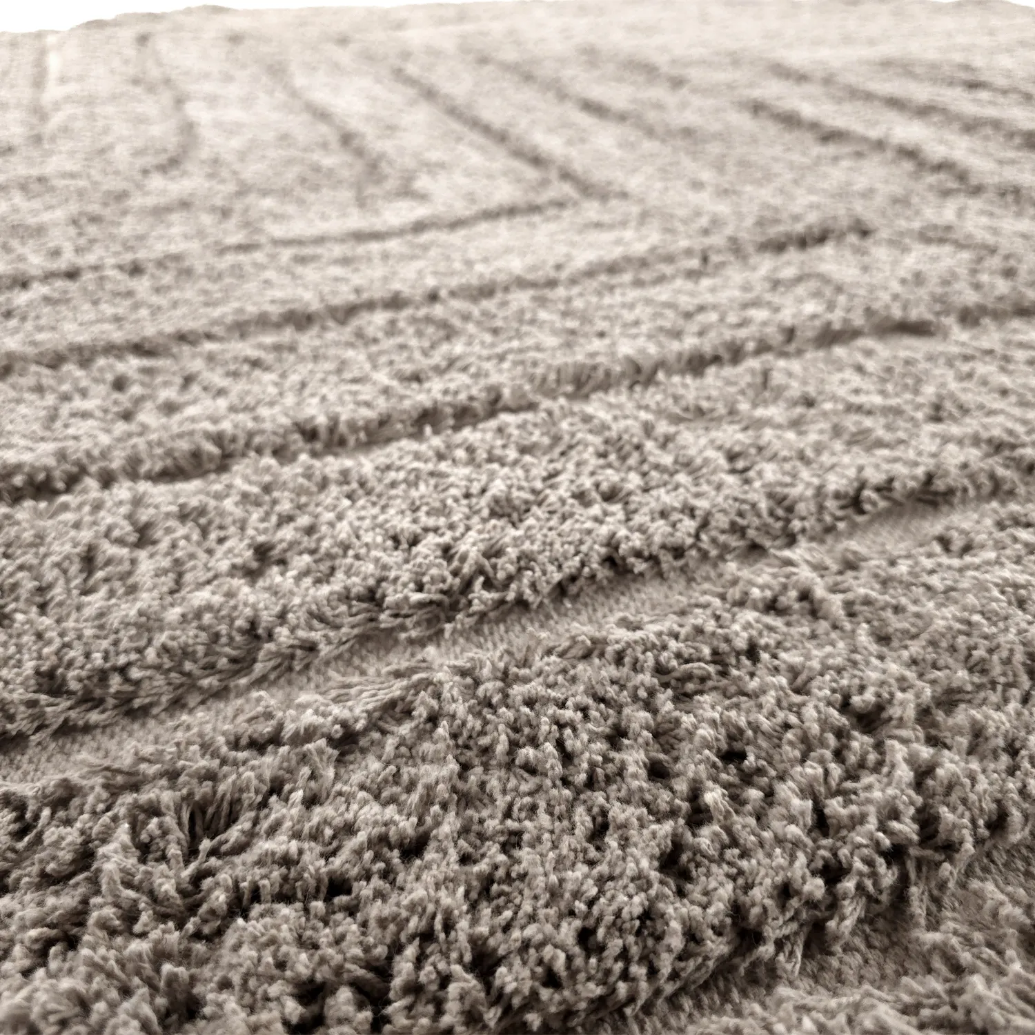 Tappeti rotondi - Conara Natural Cotton Shaggy (tortora)