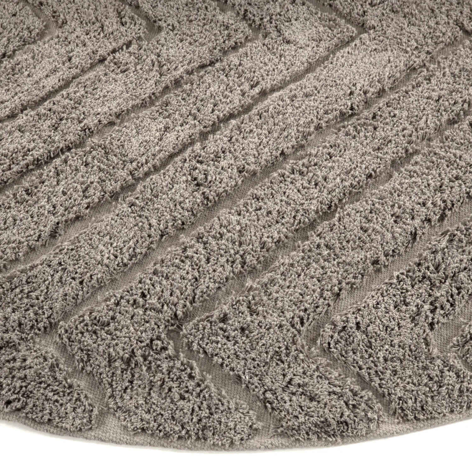 Tappeti rotondi - Conara Natural Cotton Shaggy (tortora)