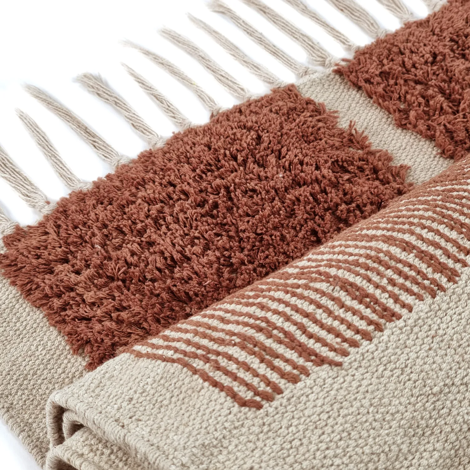 Tappeto A Pelo Lungo - Cyrus Natural Cotton Shaggy (marrone)