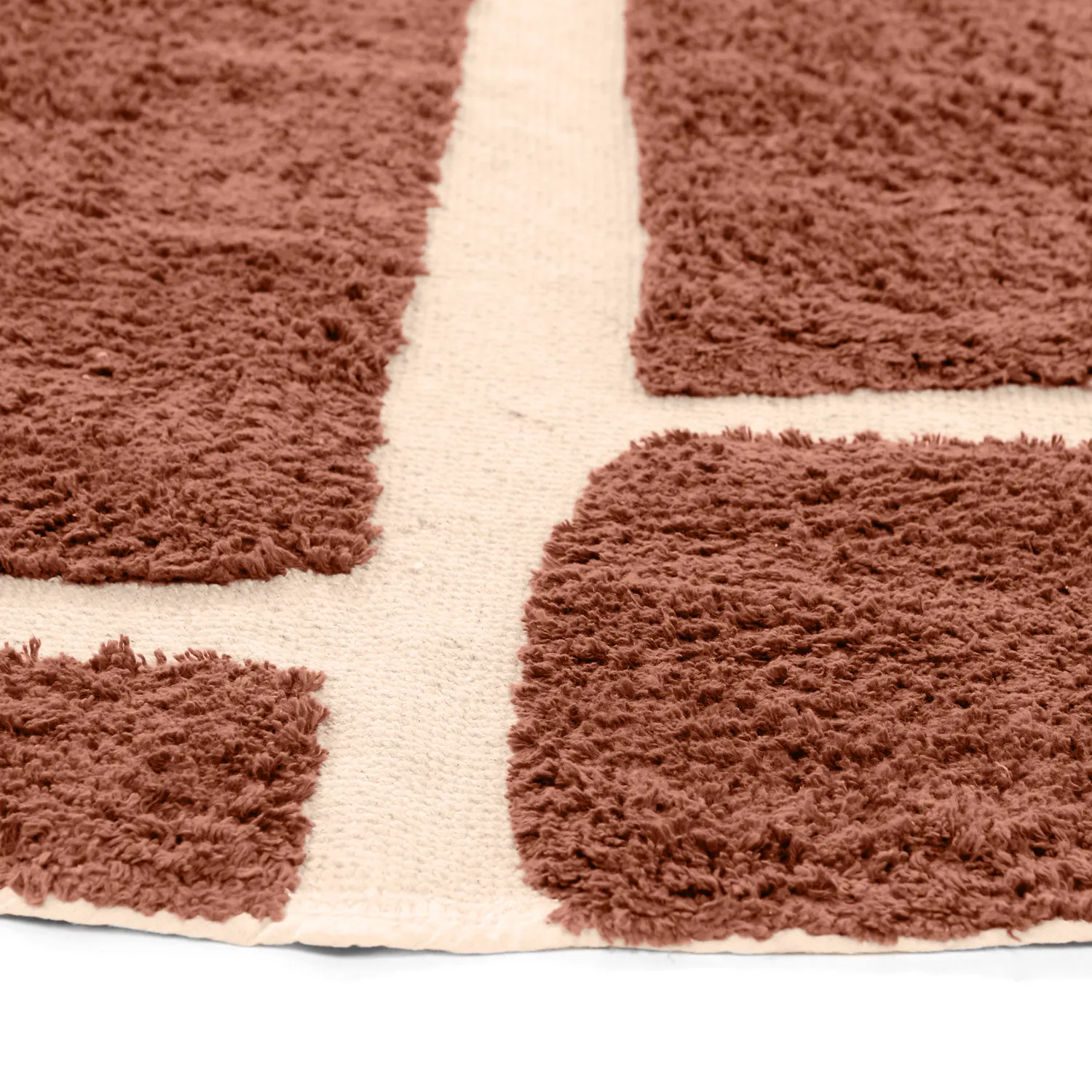 Tappeto rotondo - Cyrus Natural Cotton Shaggy (marrone)