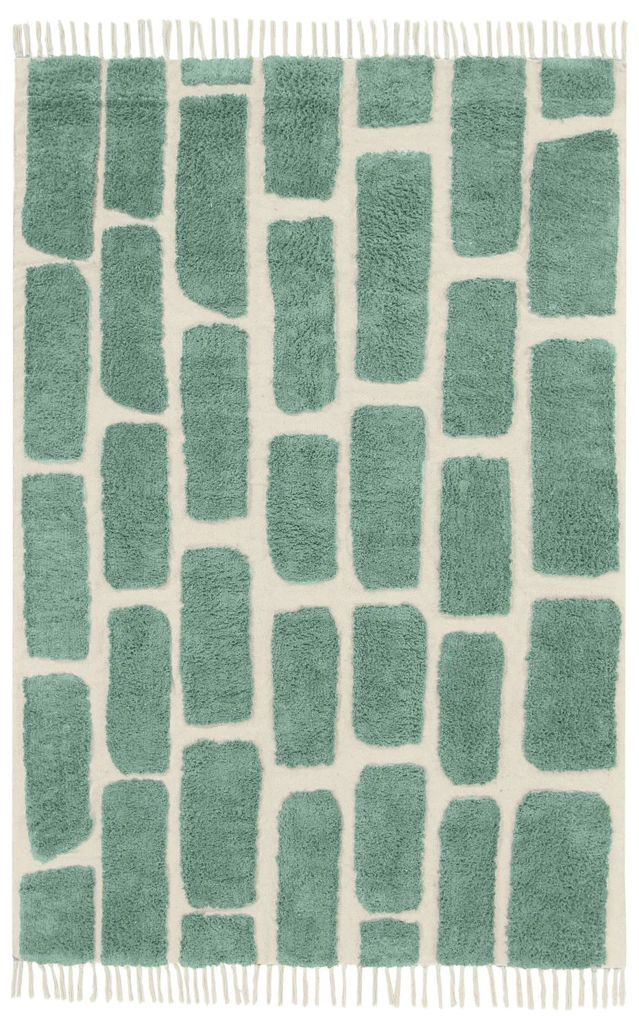 Tappeto A Pelo Lungo - Cyrus Natural Cotton Shaggy (verde)