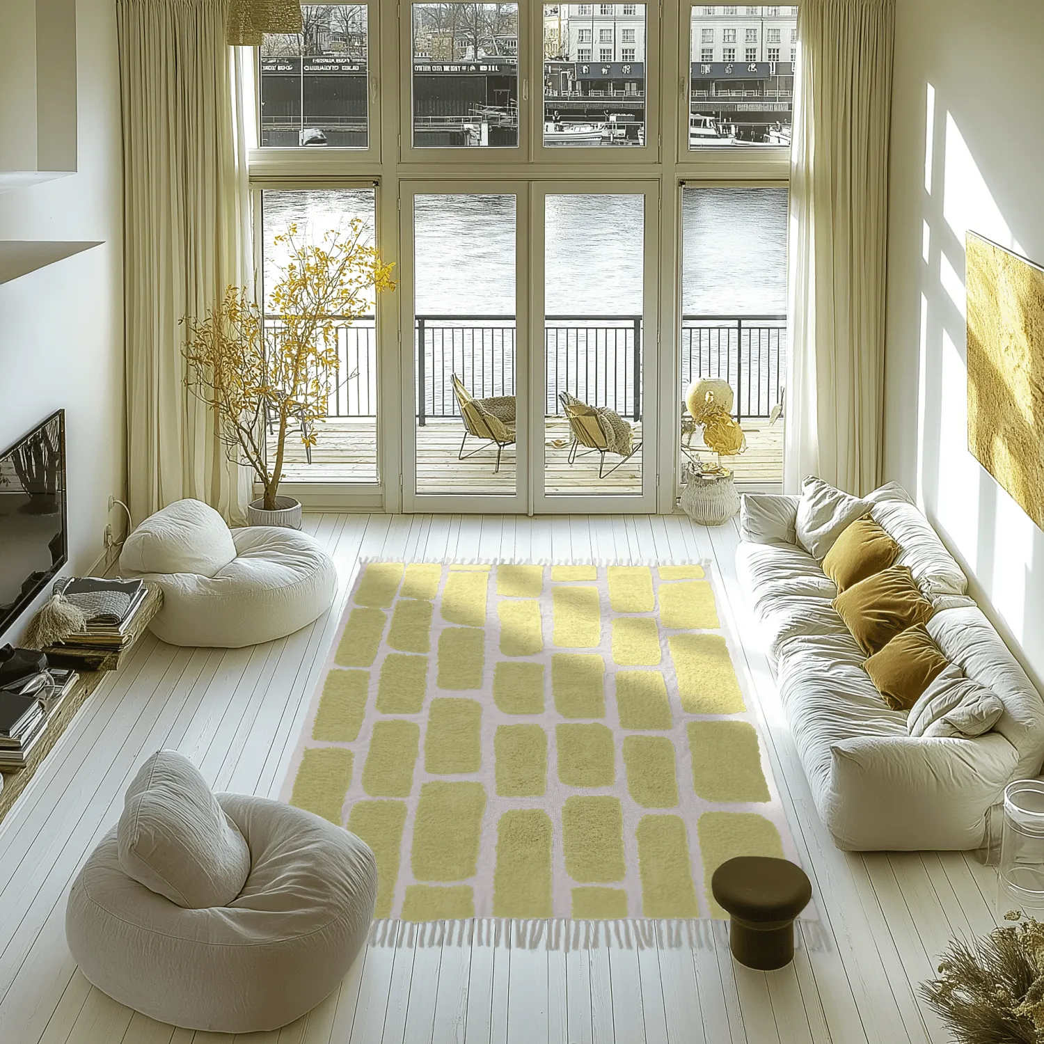 Tappeto A Pelo Lungo - Cyrus Natural Cotton Shaggy (giallo)