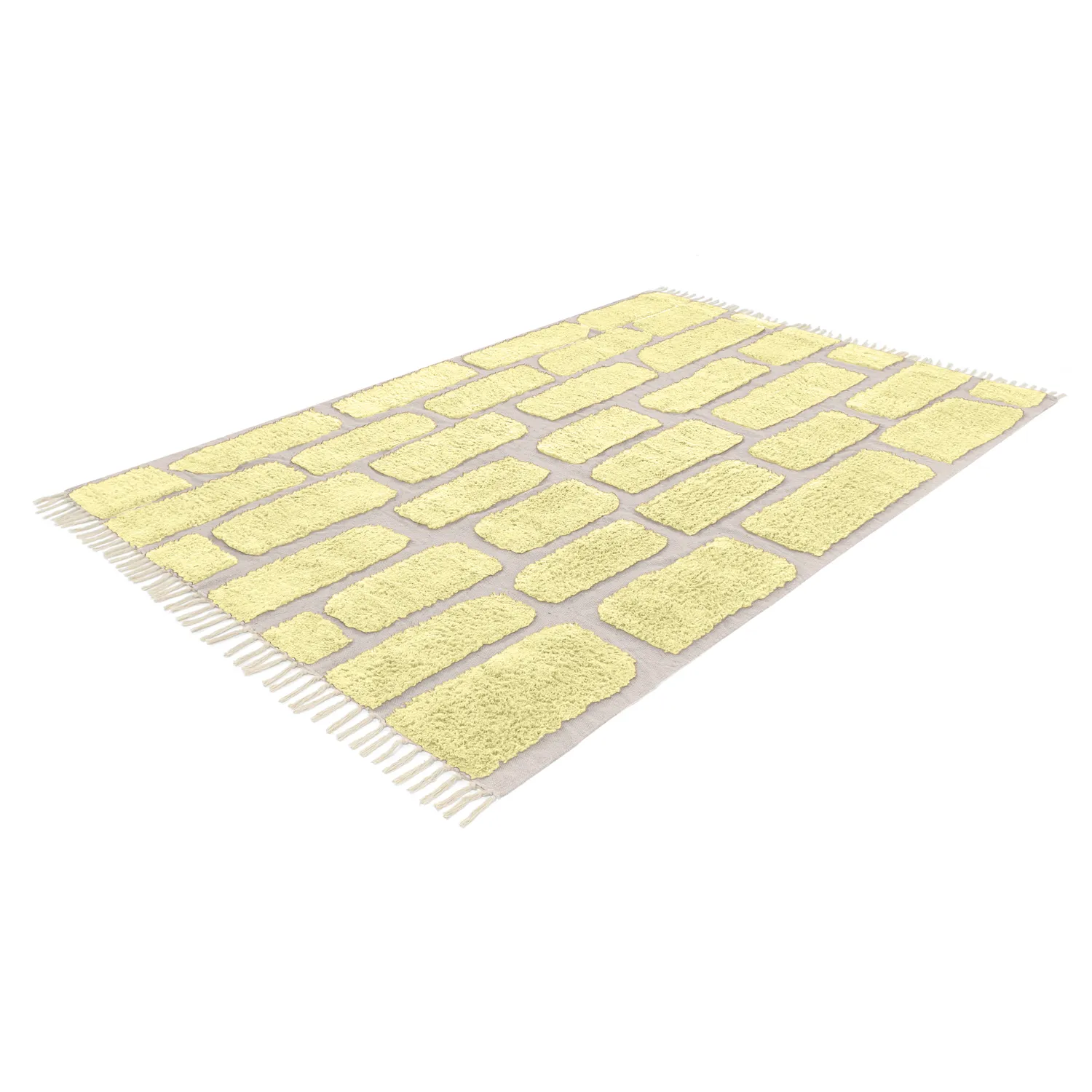 Tappeto A Pelo Lungo - Cyrus Natural Cotton Shaggy (giallo)