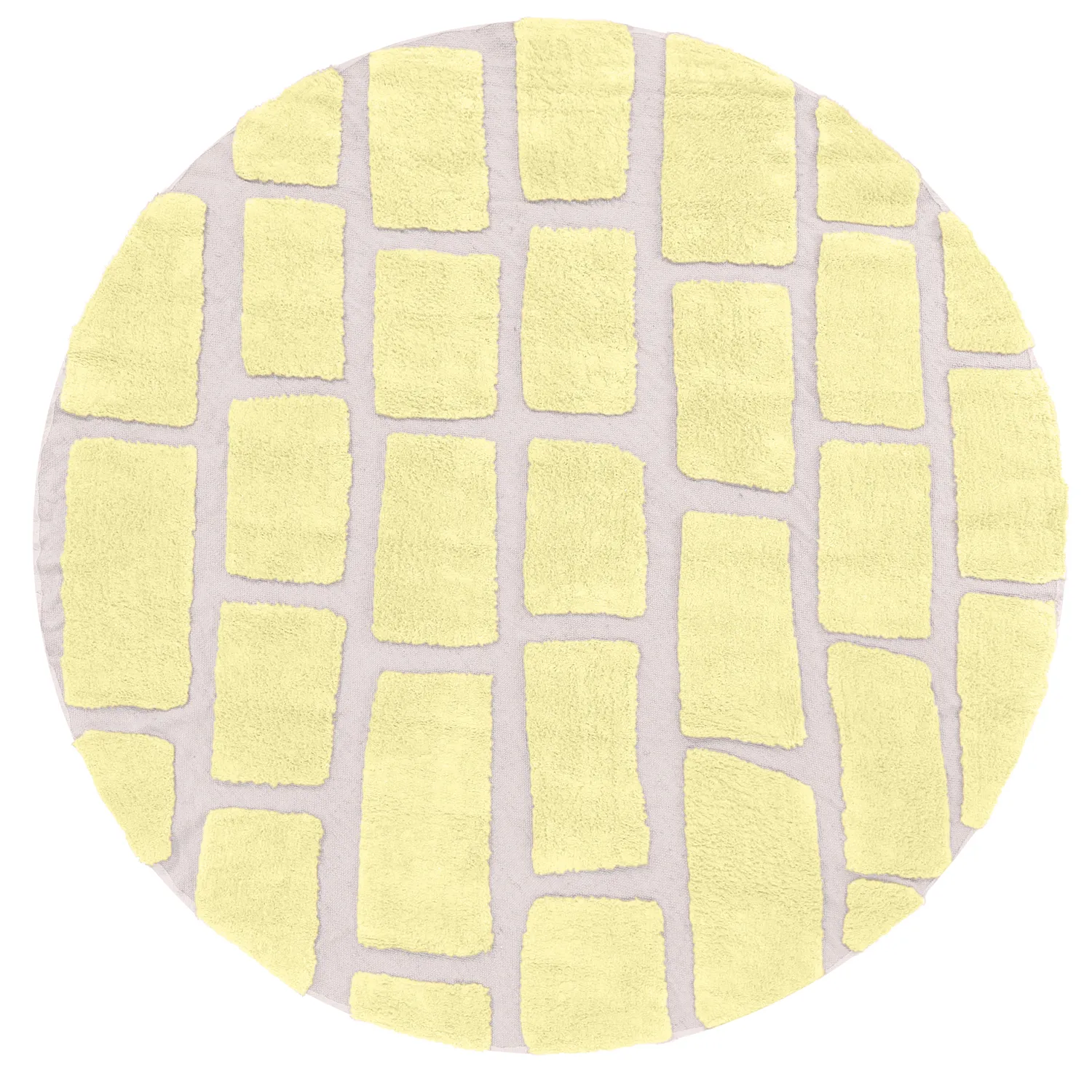 Tappeto rotondo - Cyrus Natural Cotton Shaggy (giallo)