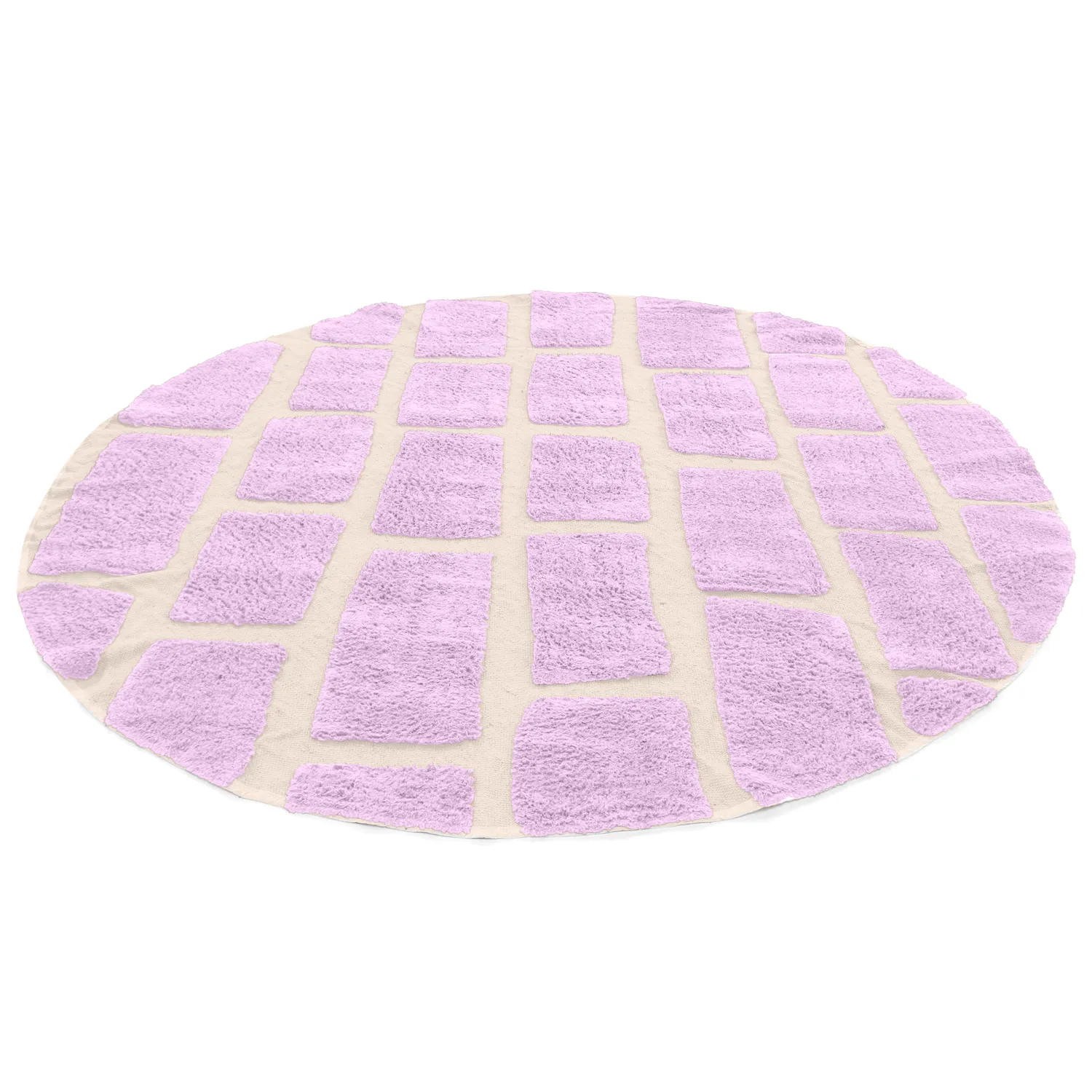 Tappeto rotondo - Cyrus Natural Cotton Shaggy (viola)
