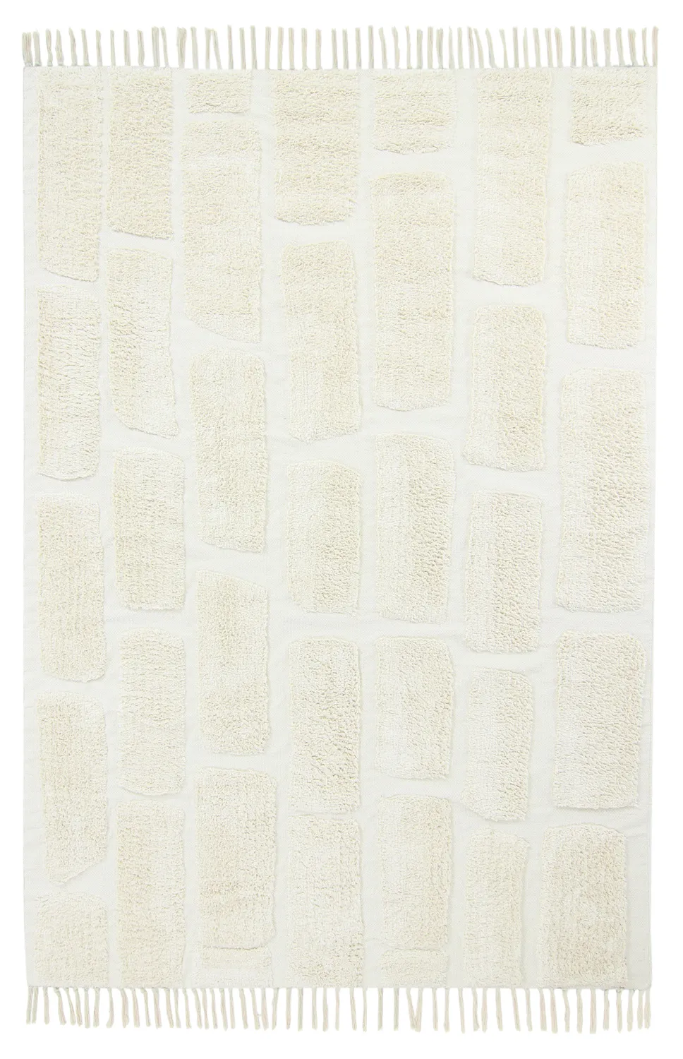 Tappeto A Pelo Lungo - Cyrus Natural Cotton Shaggy (bianco)