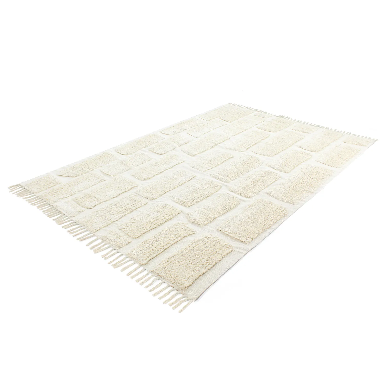 Tappeto A Pelo Lungo - Cyrus Natural Cotton Shaggy (bianco)