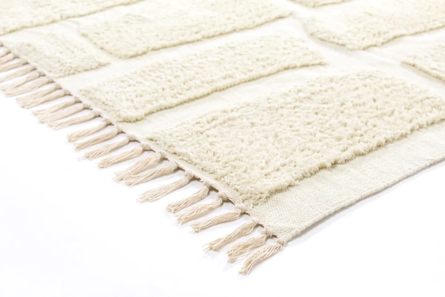 Tappeto A Pelo Lungo - Cyrus Natural Cotton Shaggy (bianco)