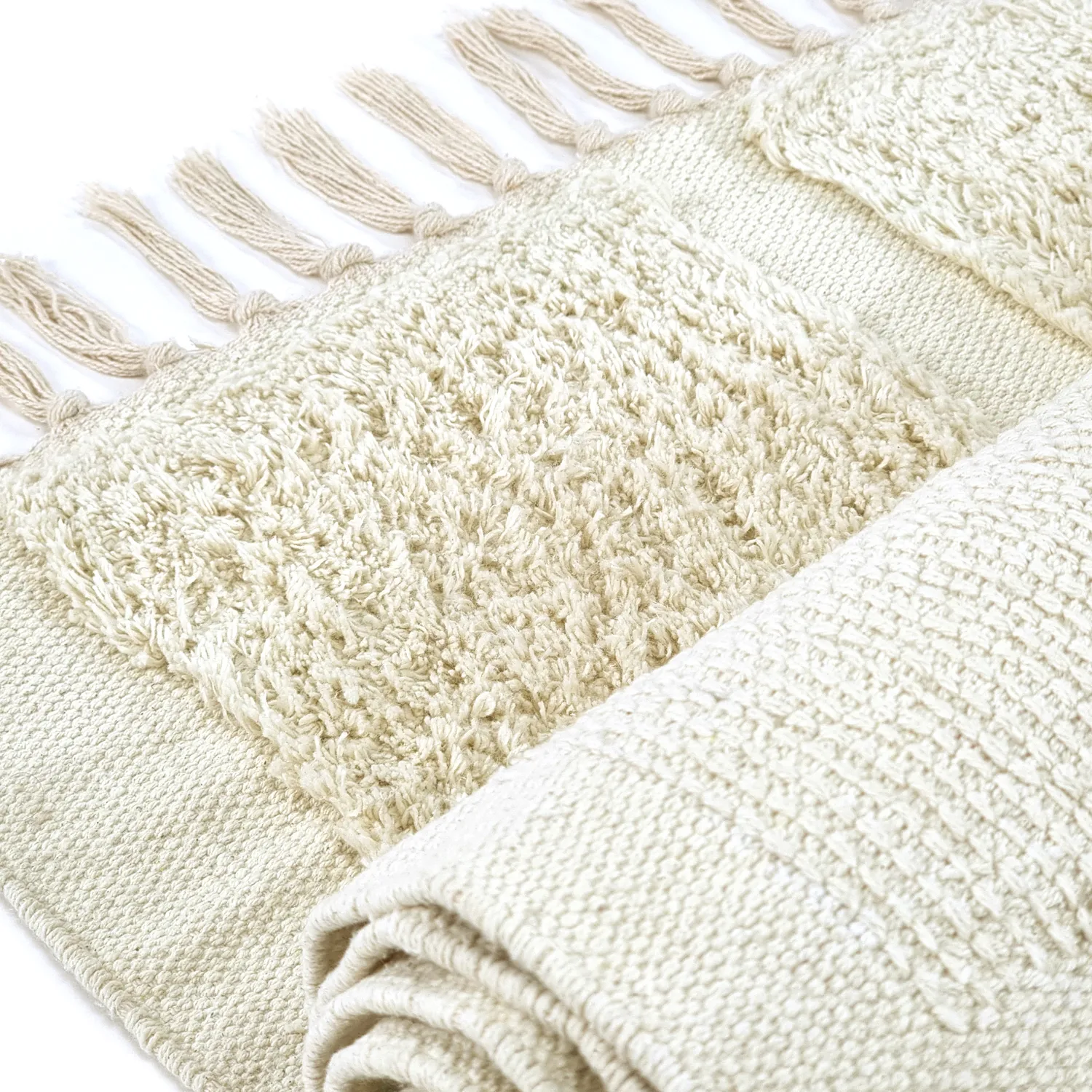 Tappeto A Pelo Lungo - Cyrus Natural Cotton Shaggy (bianco)
