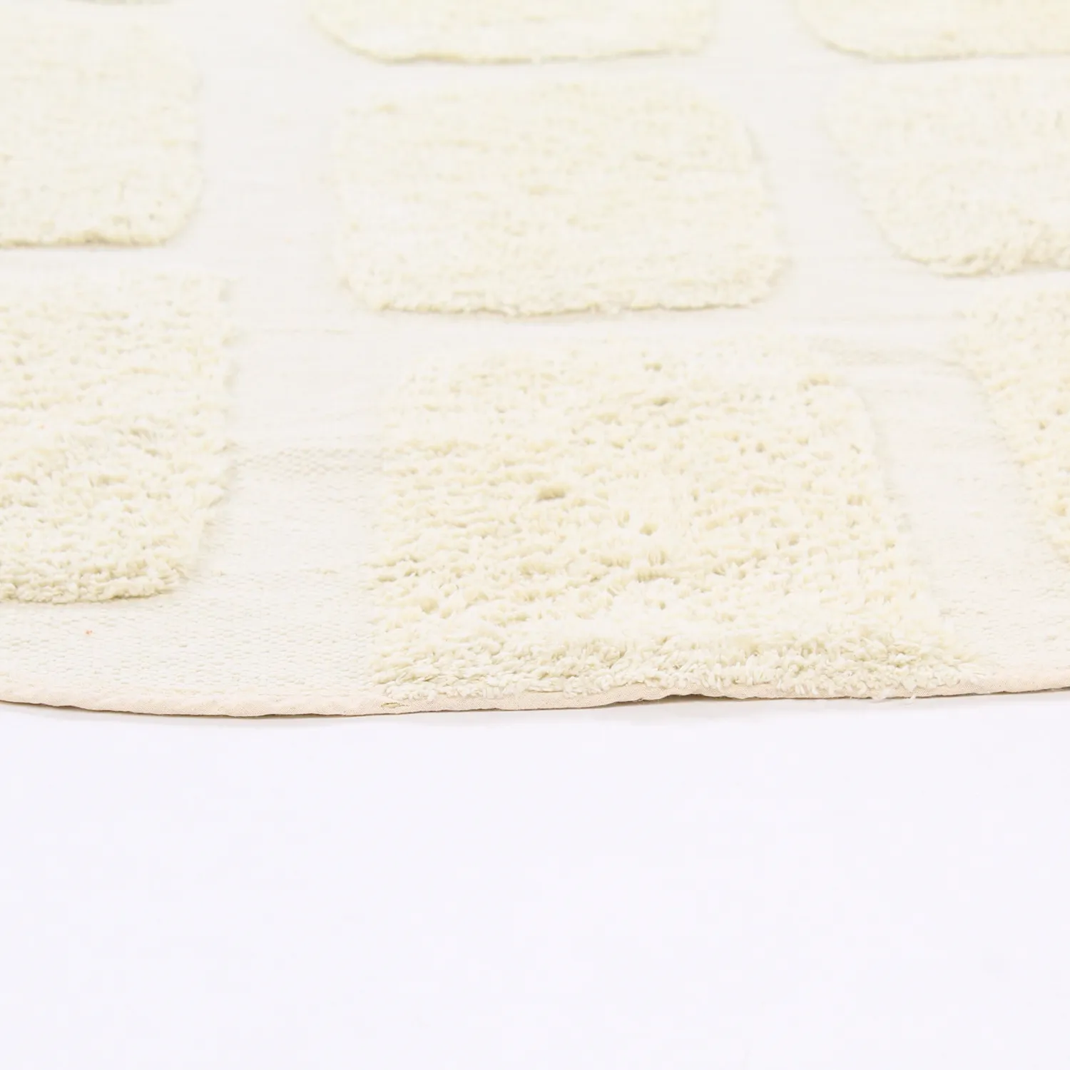 Tappeto rotondo - Cyrus Natural Cotton Shaggy (bianco)