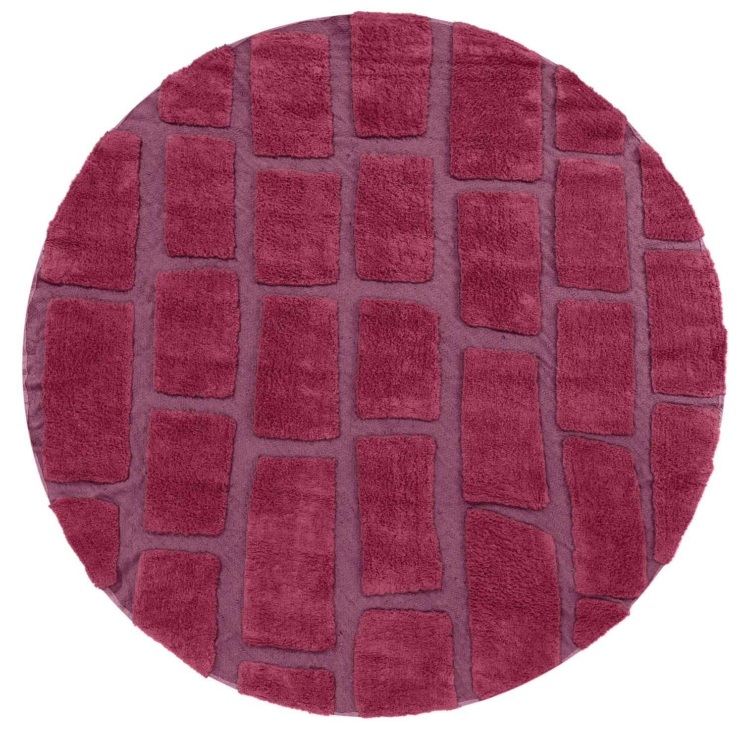 Tappeto rotondo - Cyrus Natural Cotton Shaggy (rosso)
