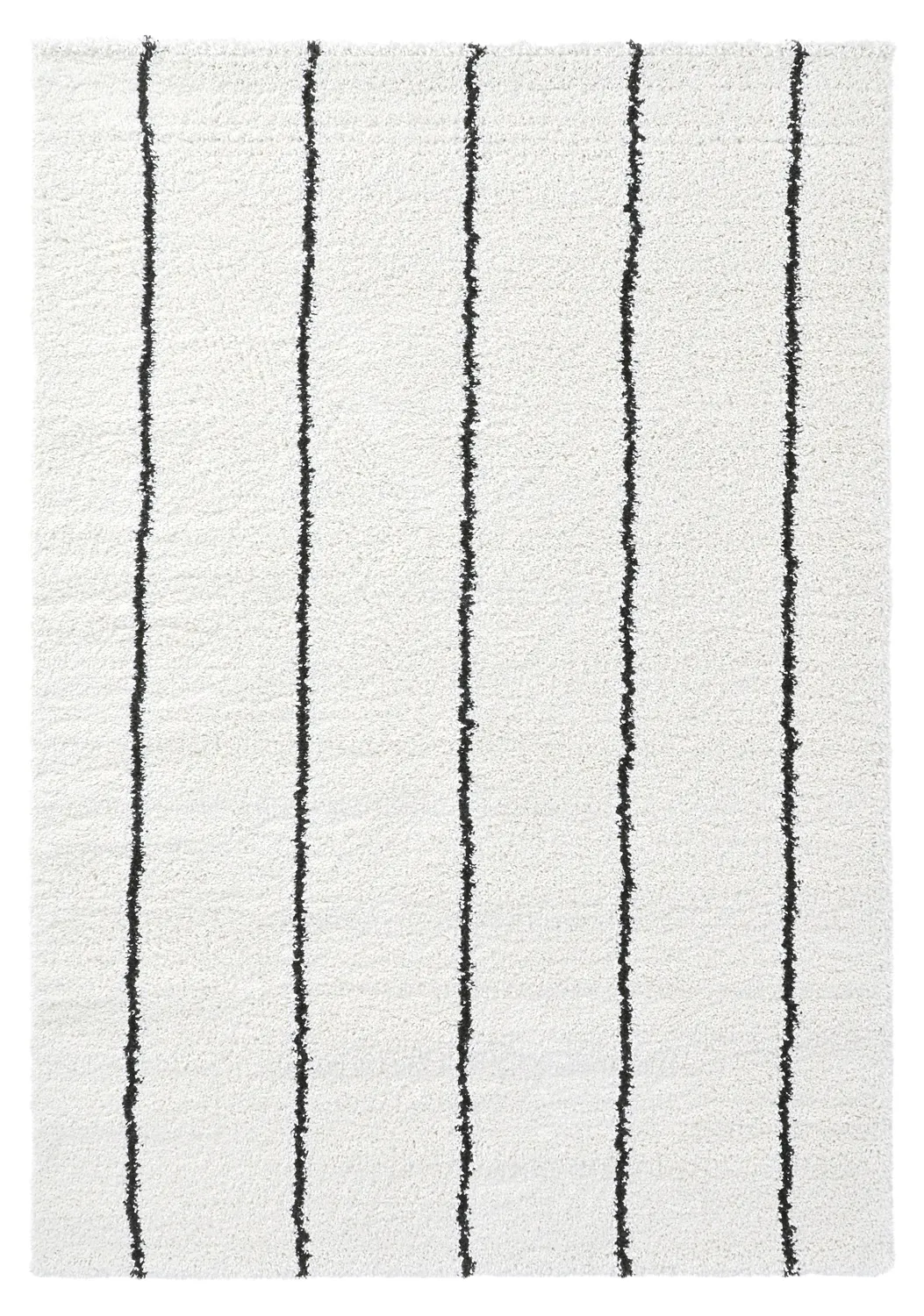 Tappeto A Pelo Lungo - Eze (bianco/nero)