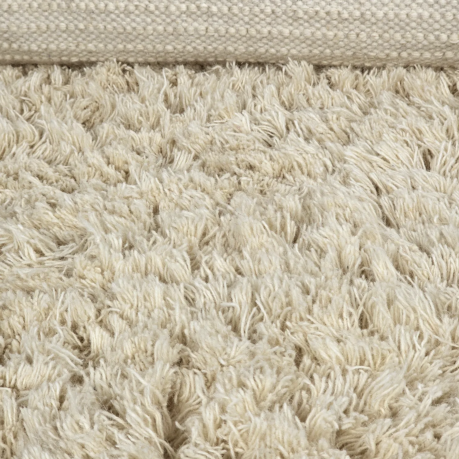 Tappeto A Pelo Lungo - Fassale Hand Woven Wool Shaggy (crema)