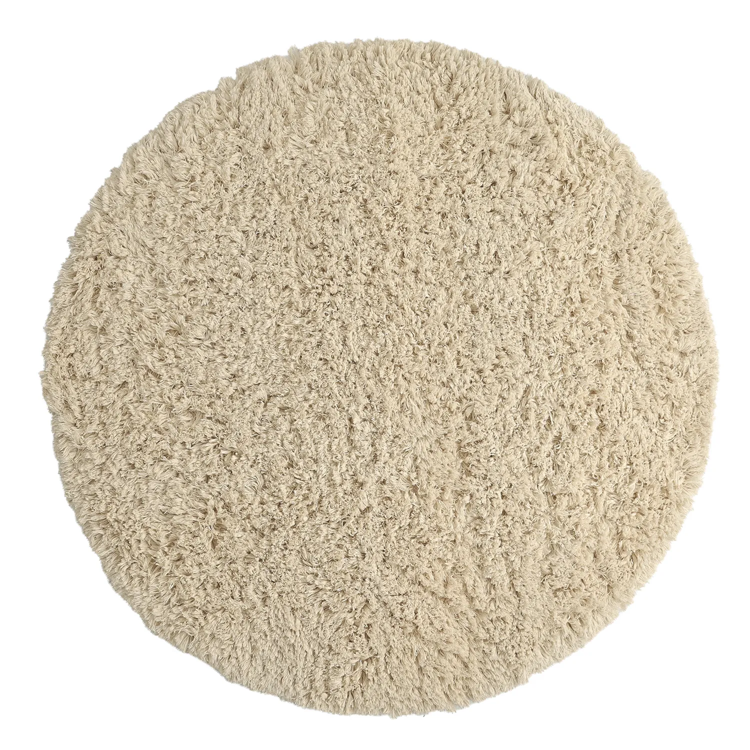 Tappeto rotondo - Fassale Hand Woven Wool Shaggy (crema)