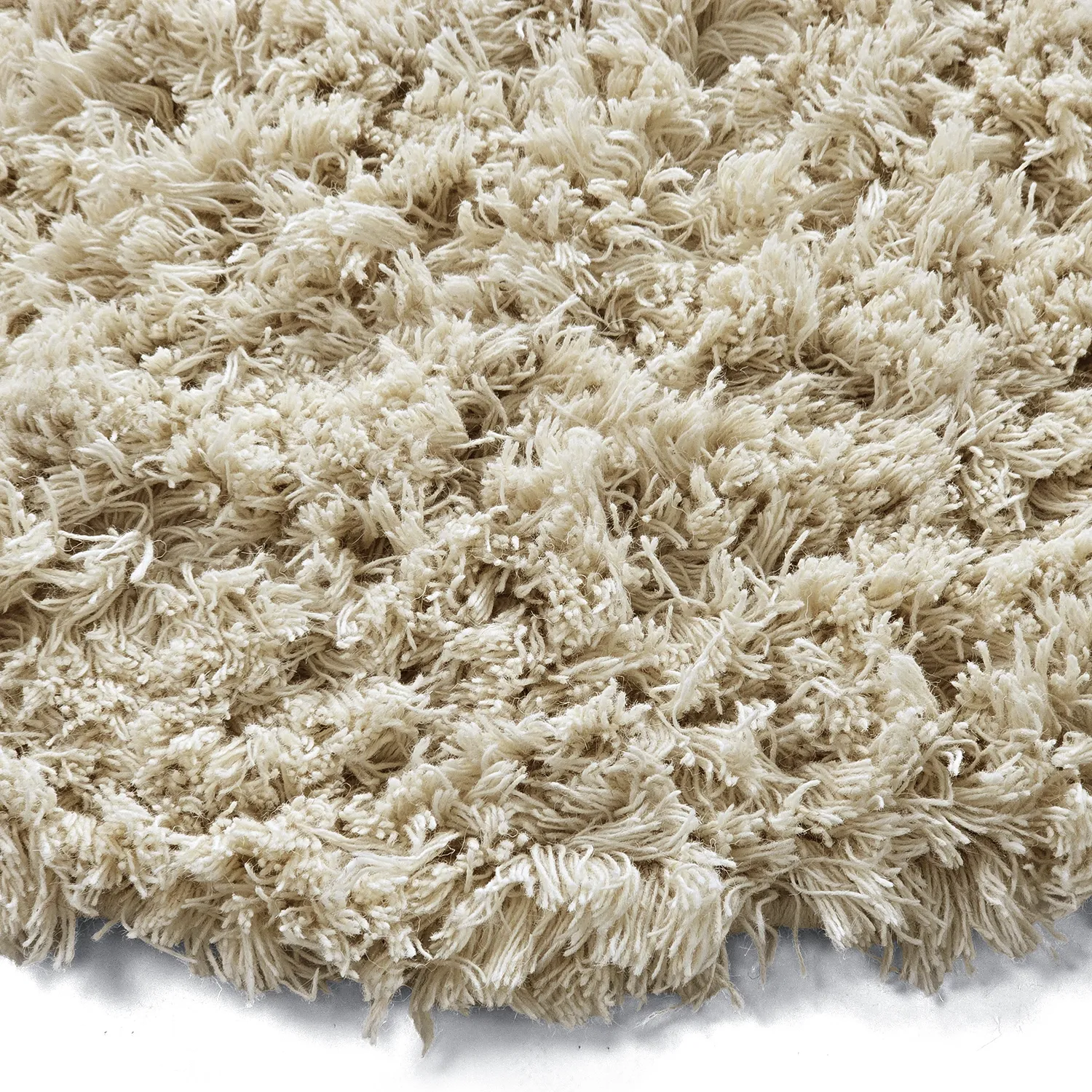Tappeto rotondo - Fassale Hand Woven Wool Shaggy (crema)