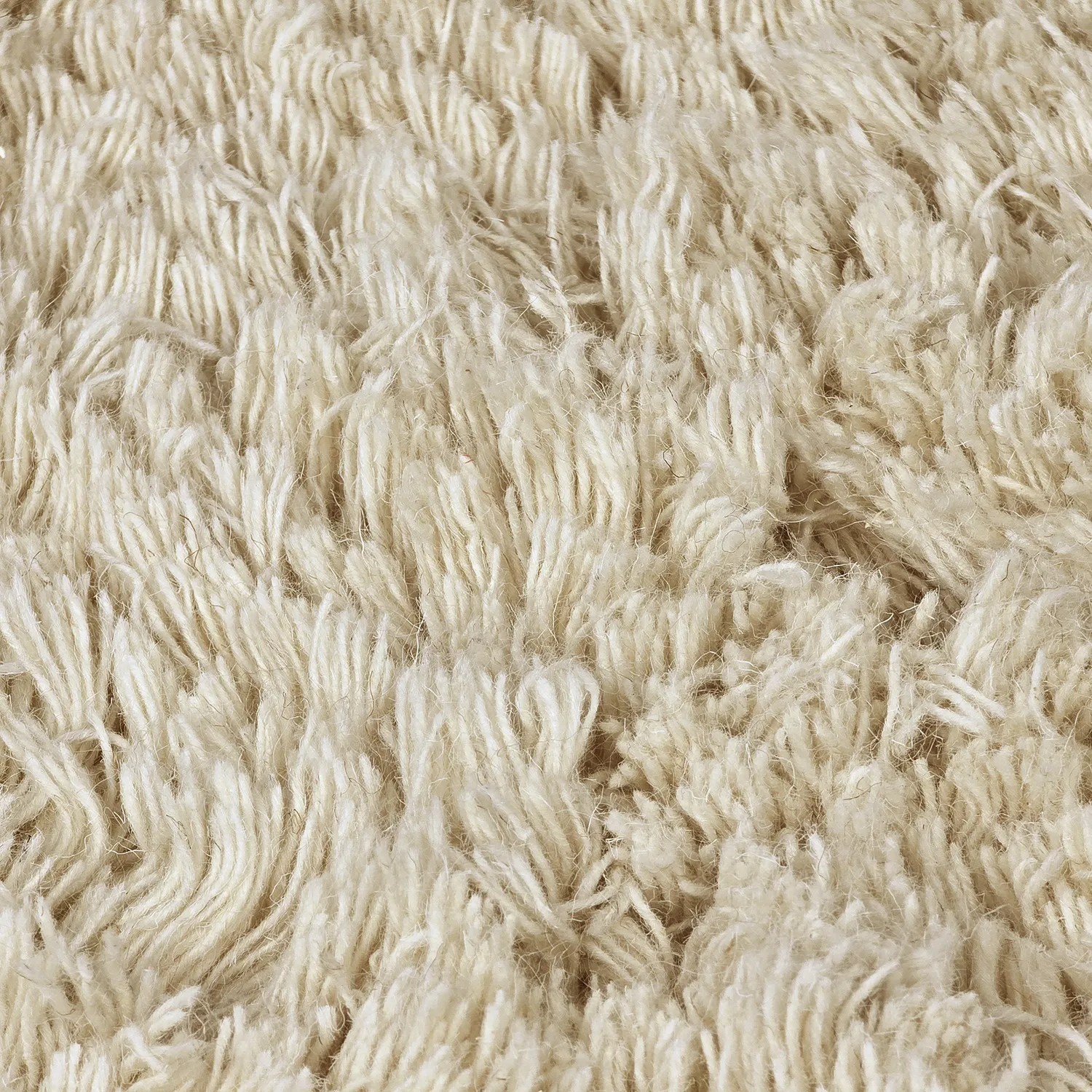 Tappeto rotondo - Fassale Hand Woven Wool Shaggy (crema)