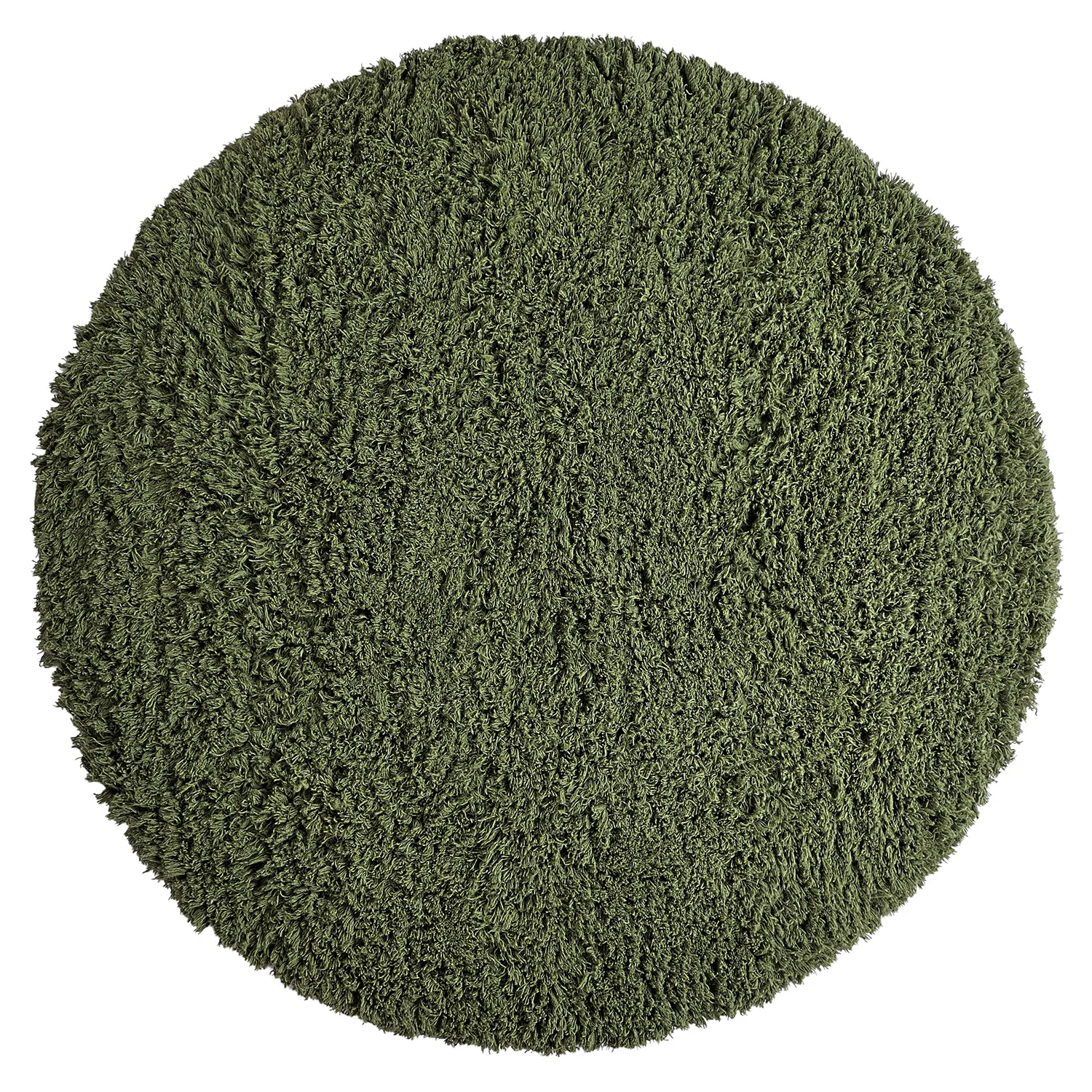 Tappeto rotondo - Fassale Hand Woven Wool Shaggy (verde muschio)