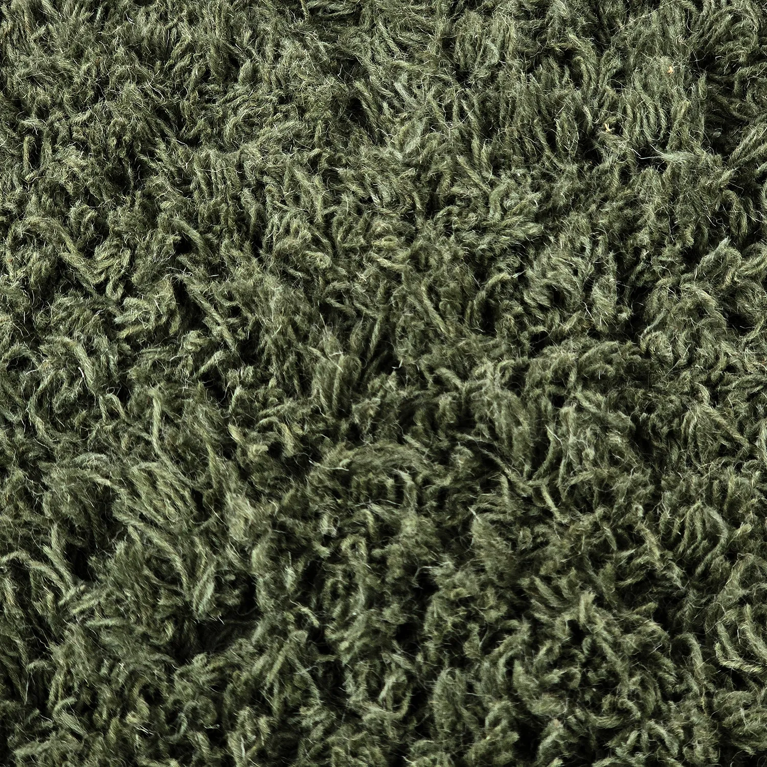 Tappeto rotondo - Fassale Hand Woven Wool Shaggy (verde muschio)