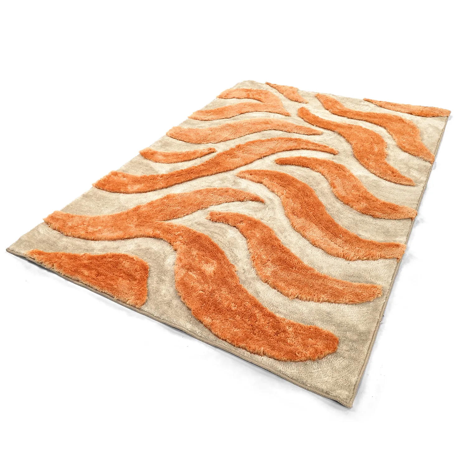 Tappeto A Pelo Lungo - Fergana (crema/arancia)