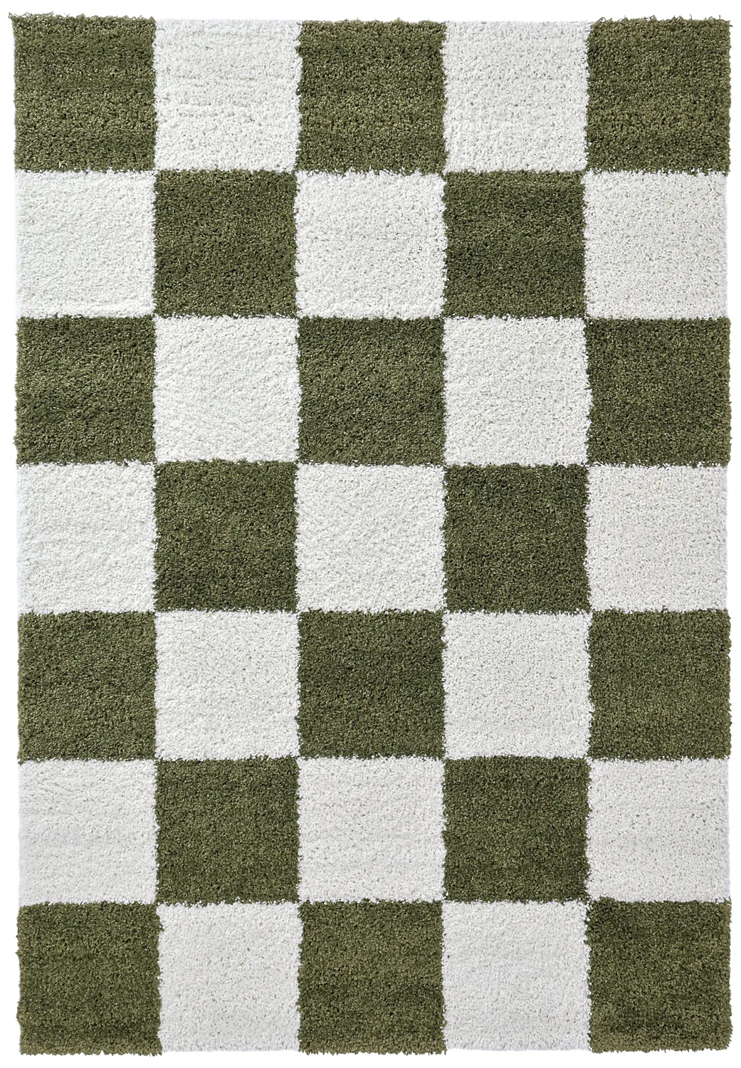Tappeto A Pelo Lungo - Gordes (verde/bianco)