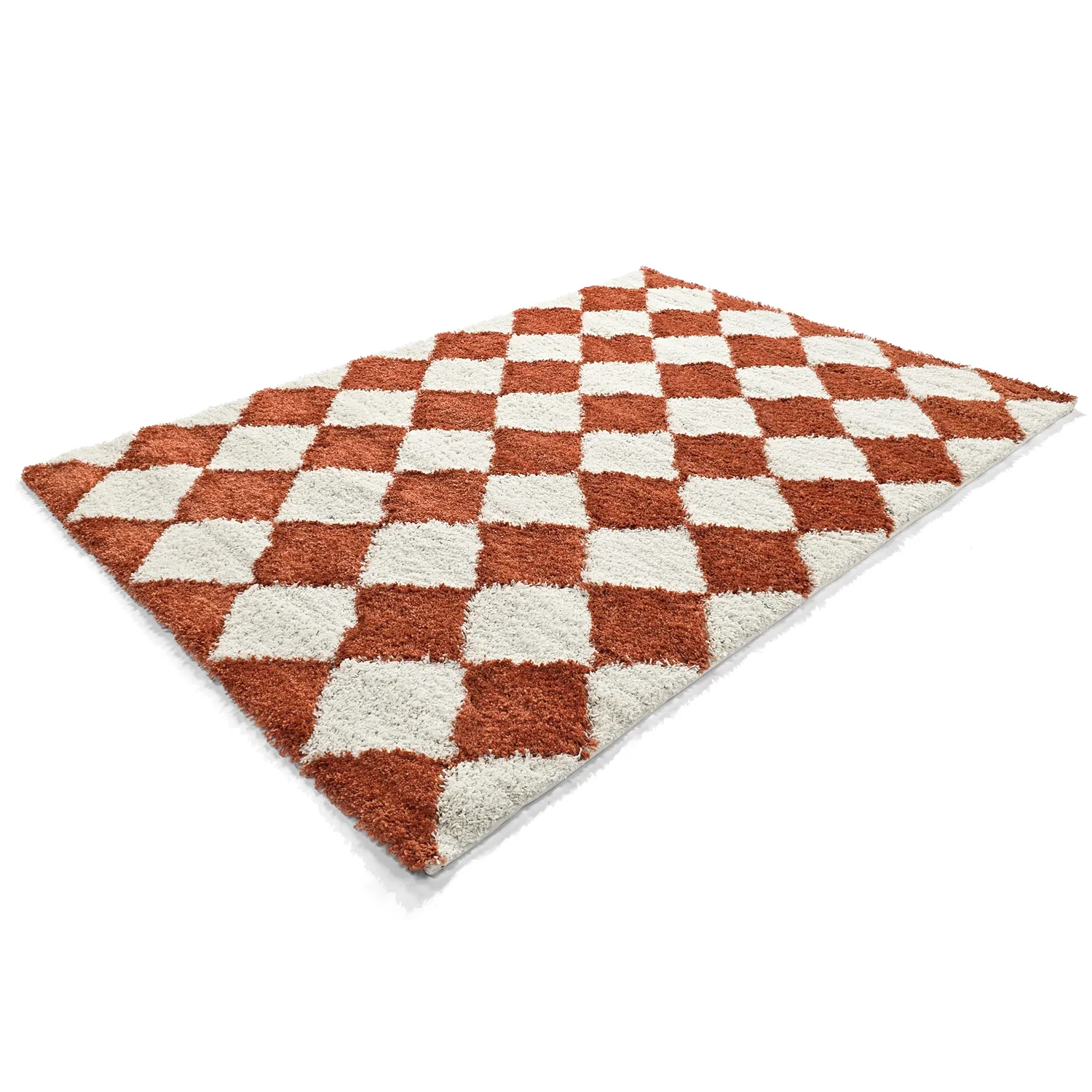 Tappeto A Pelo Lungo - Albi (bianco/arancione)