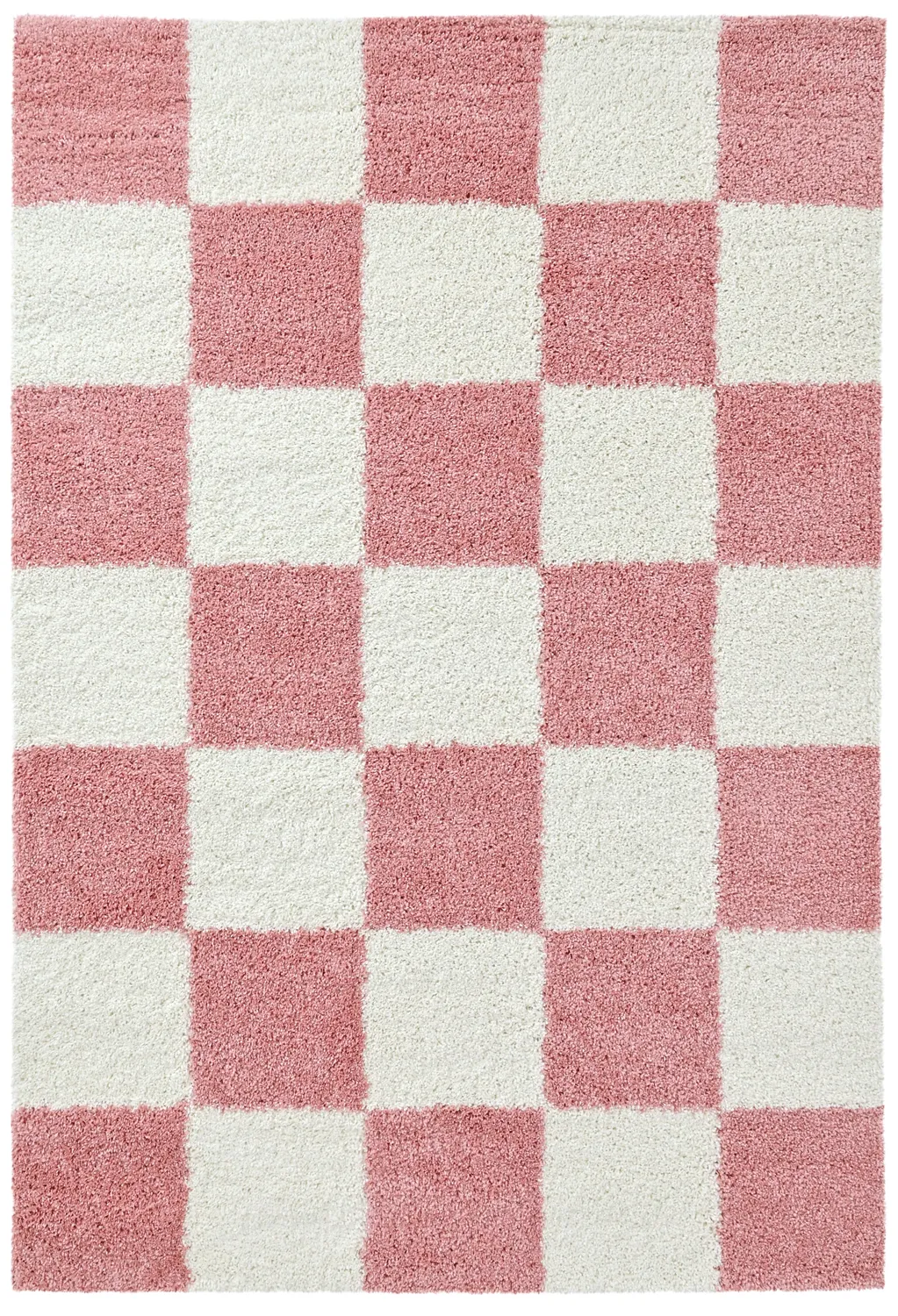 Tappeto A Pelo Lungo - Gordes (rosa/bianco)