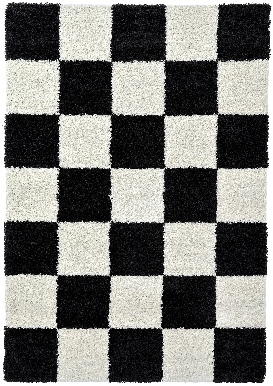 Tappeto A Pelo Lungo - Gordes (bianco/nero)