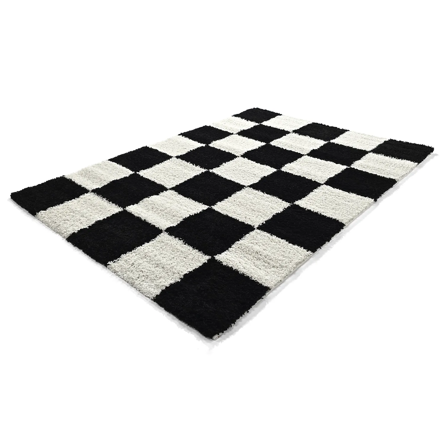 Tappeto A Pelo Lungo - Gordes (bianco/nero)