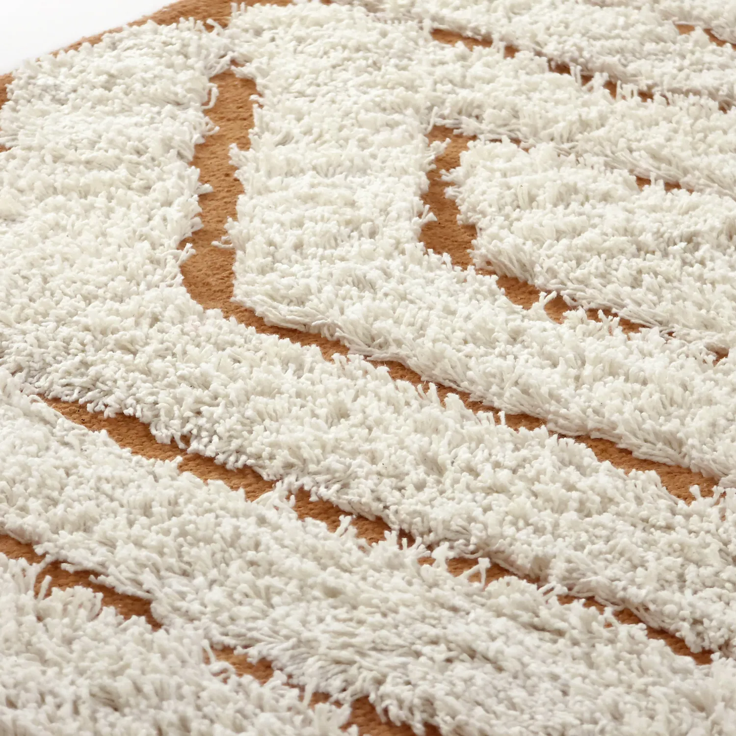 Tappeti rotondi - Holwell Natural Cotton Shaggy (bianco sporco/marrone)