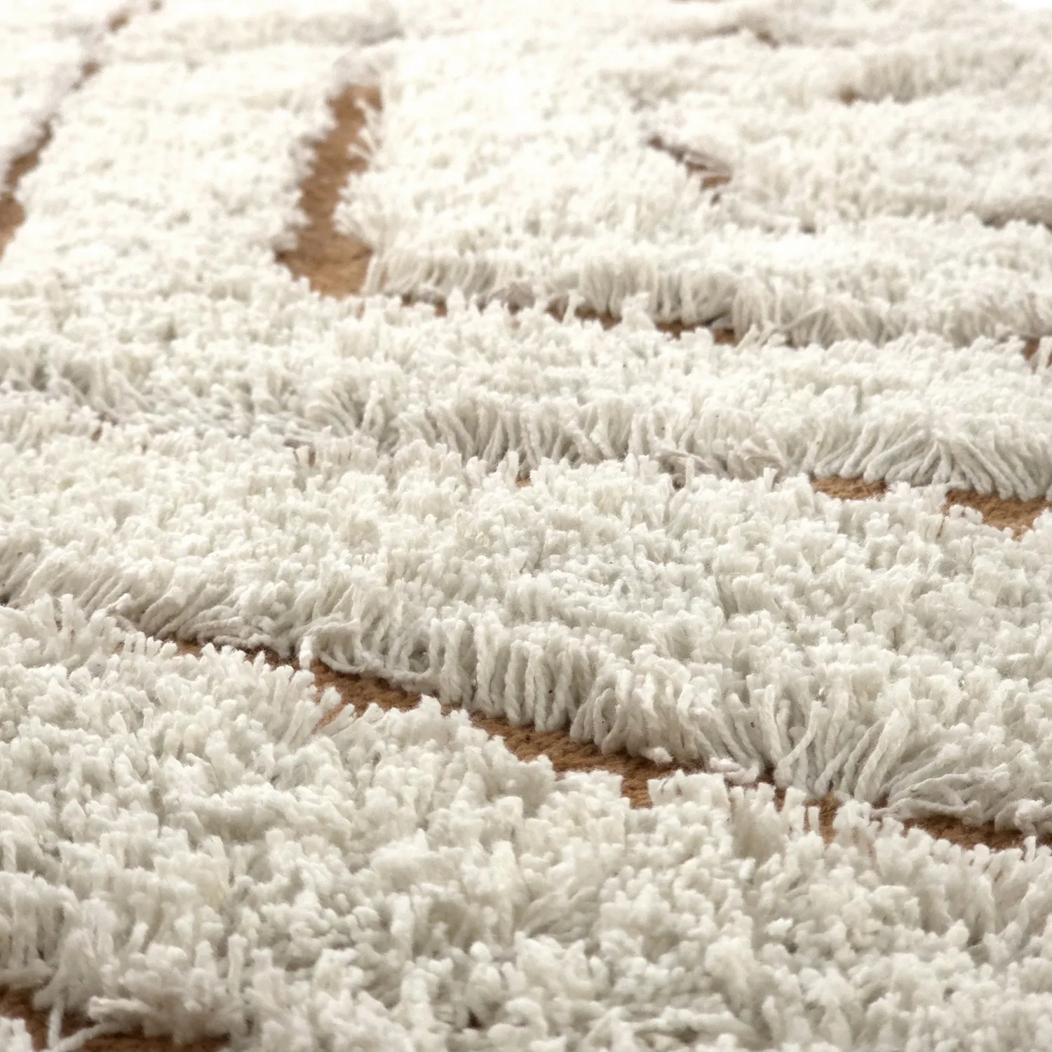 Tappeti rotondi - Holwell Natural Cotton Shaggy (bianco sporco/marrone)