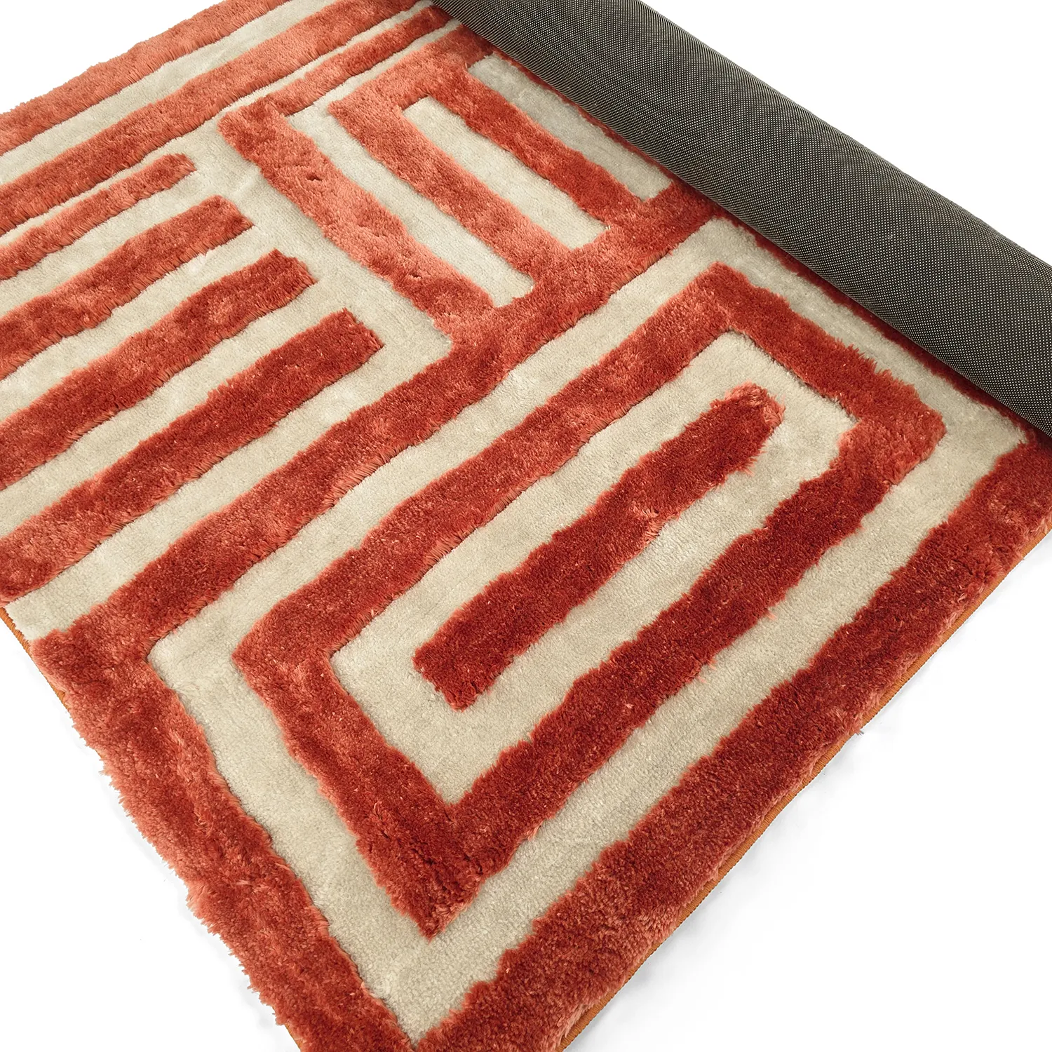Tappeto A Pelo Lungo - Karbala (crema/rosso)