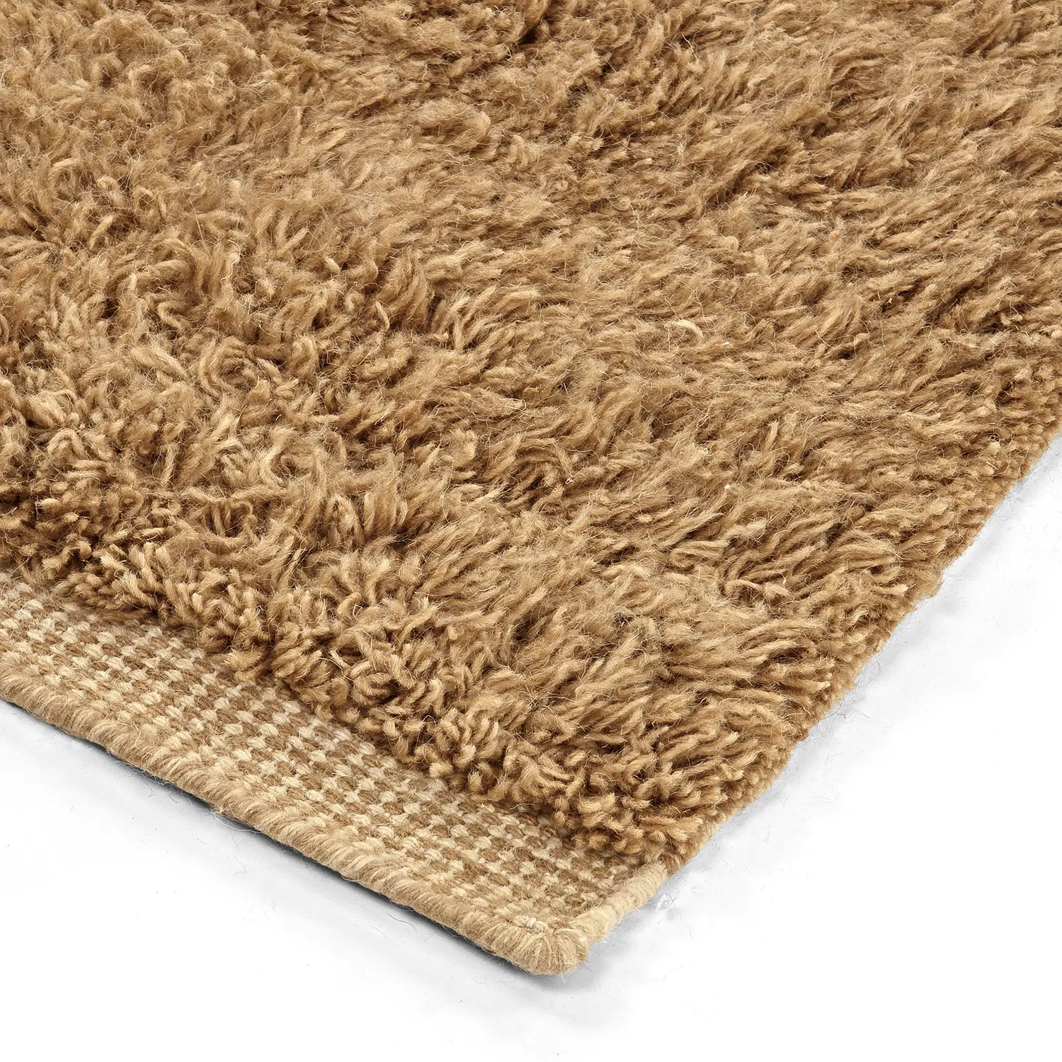 Tappeto A Pelo Lungo - Kiberg Hand Woven Wool Shaggy (beige)