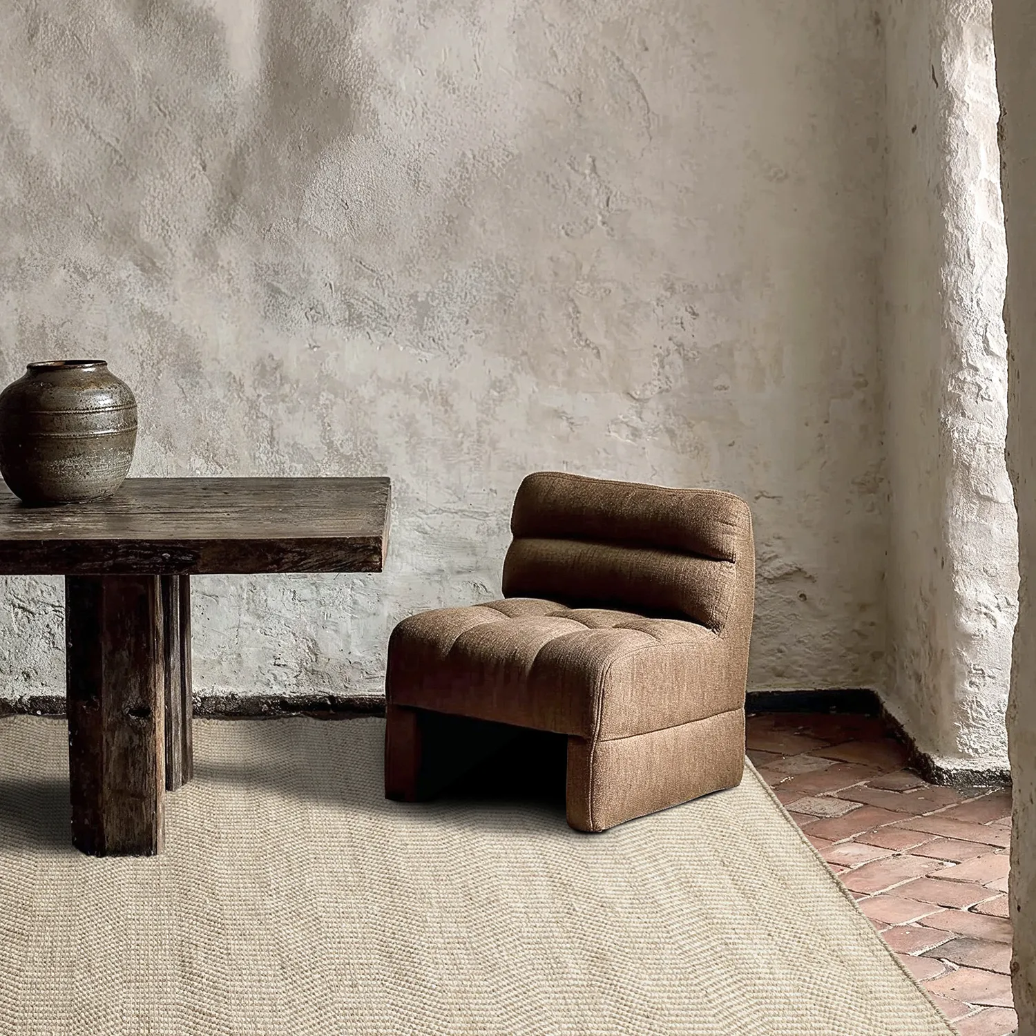 Tappeto In Lana - Larkana (beige/bianco)