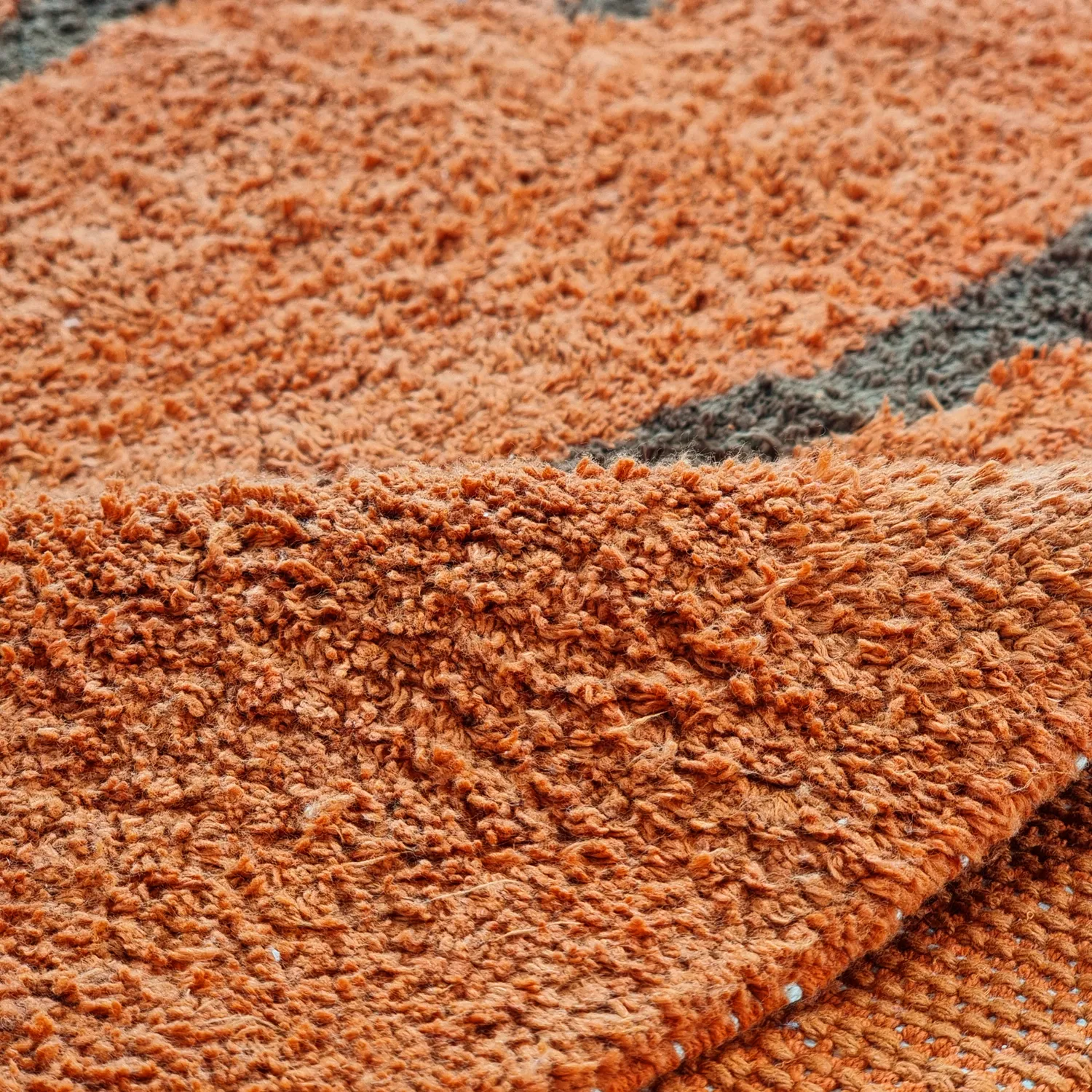 Tappeto rotondo - Leora Natural Cotton Shaggy (arancione/marrone)