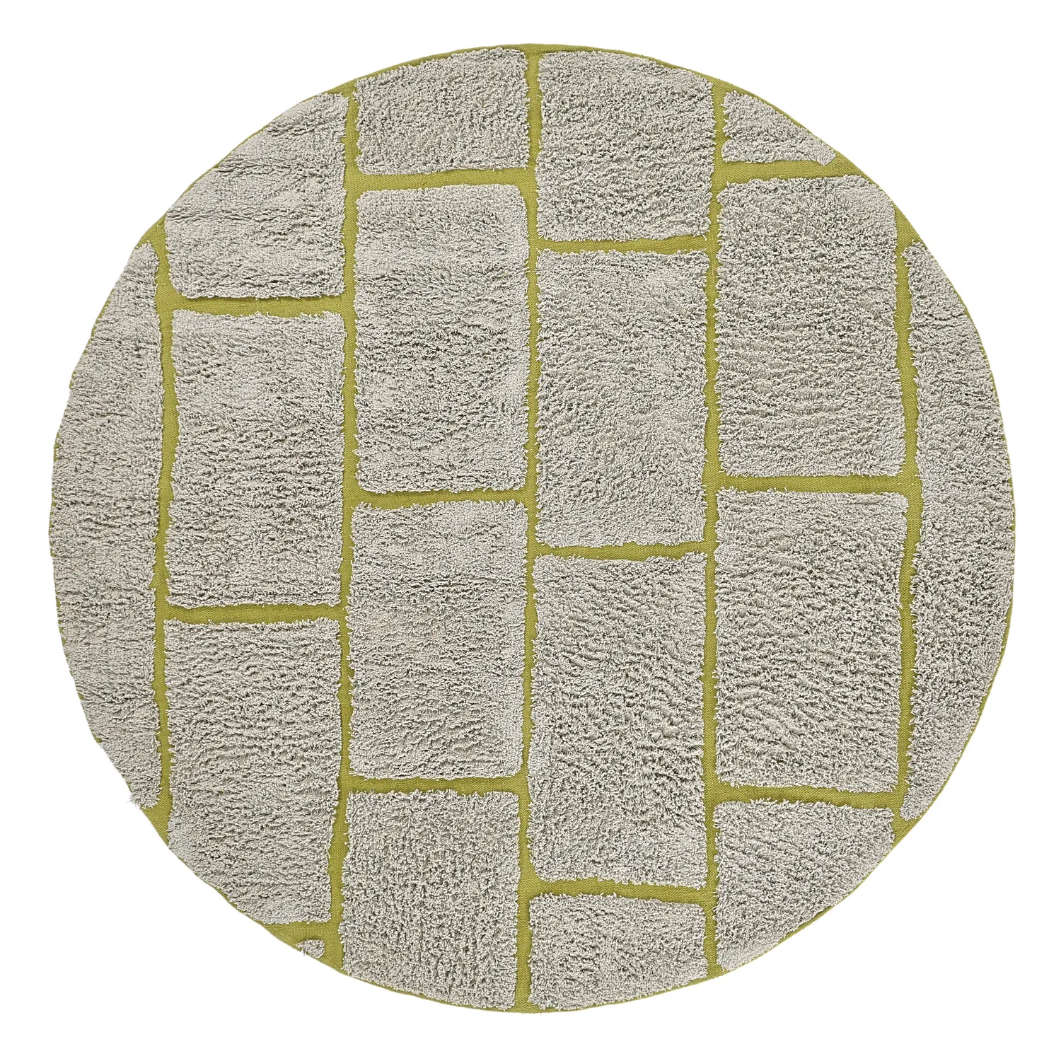Tappeti rotondi - Lindley Natural Cotton Shaggy (grigio/verde)