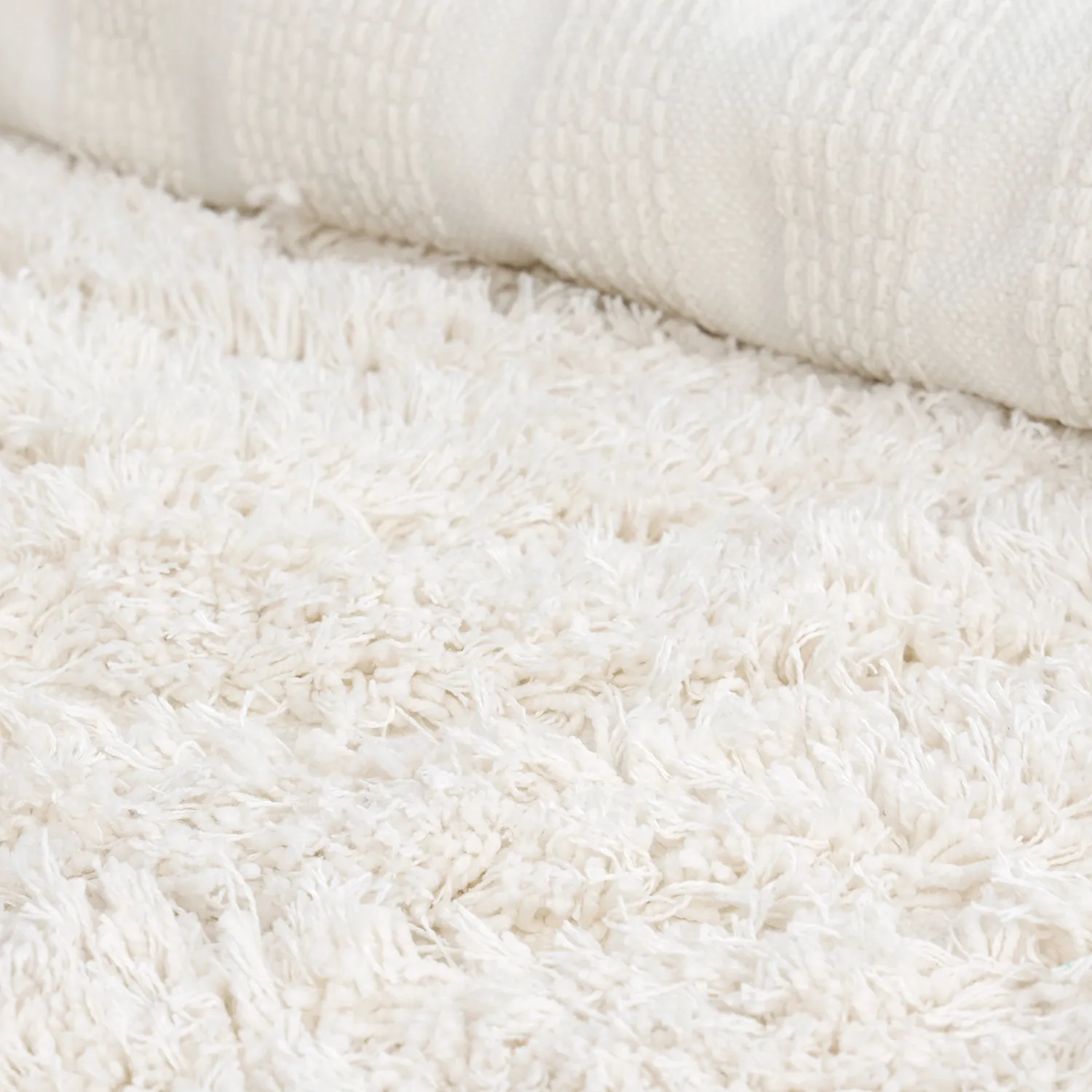 Tappeto A Pelo Lungo - Lindos Natural Cotton Shaggy (bianco)