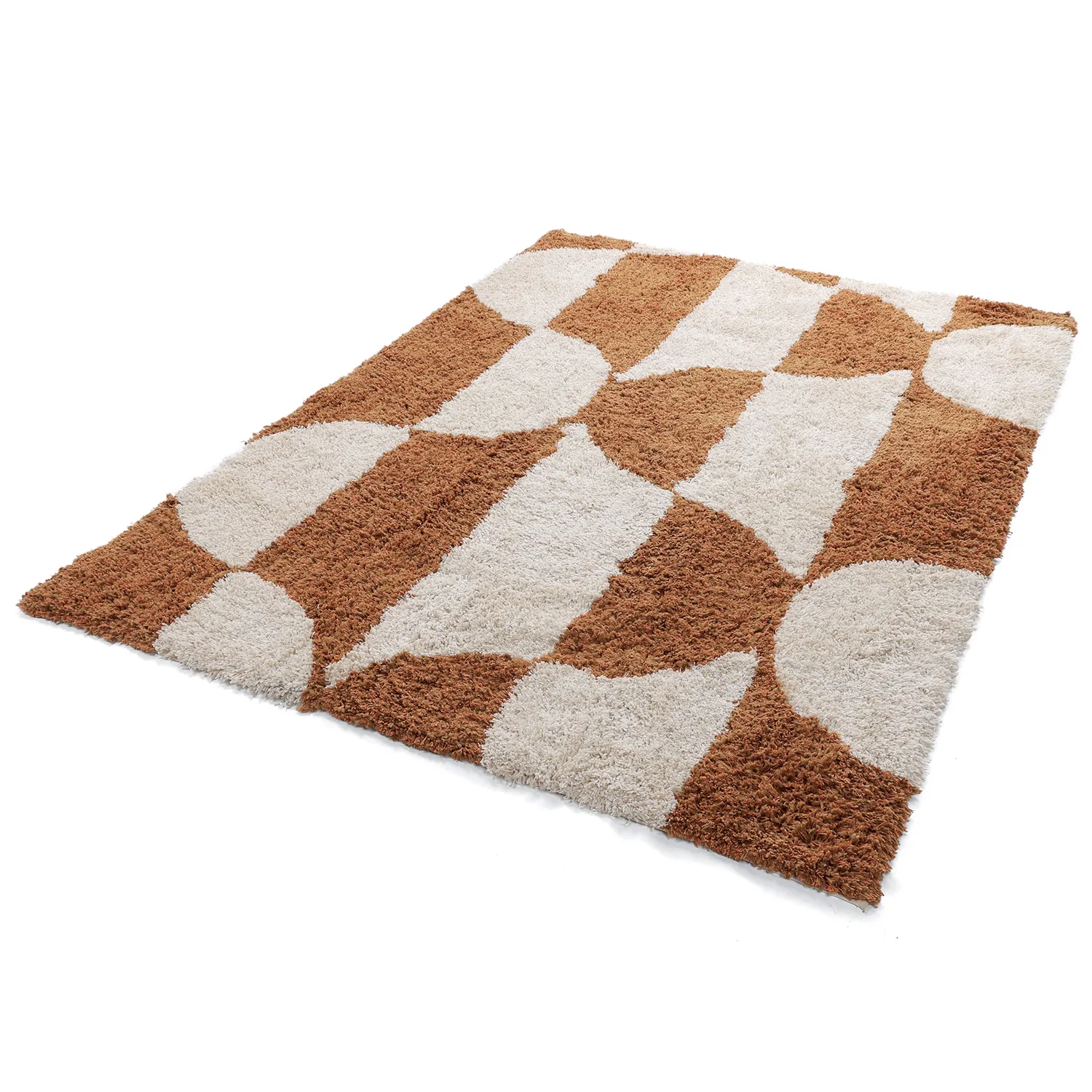Tappeto A Pelo Lungo - Kalymnos Natural Cotton Shaggy (bianco sporco/ocra)