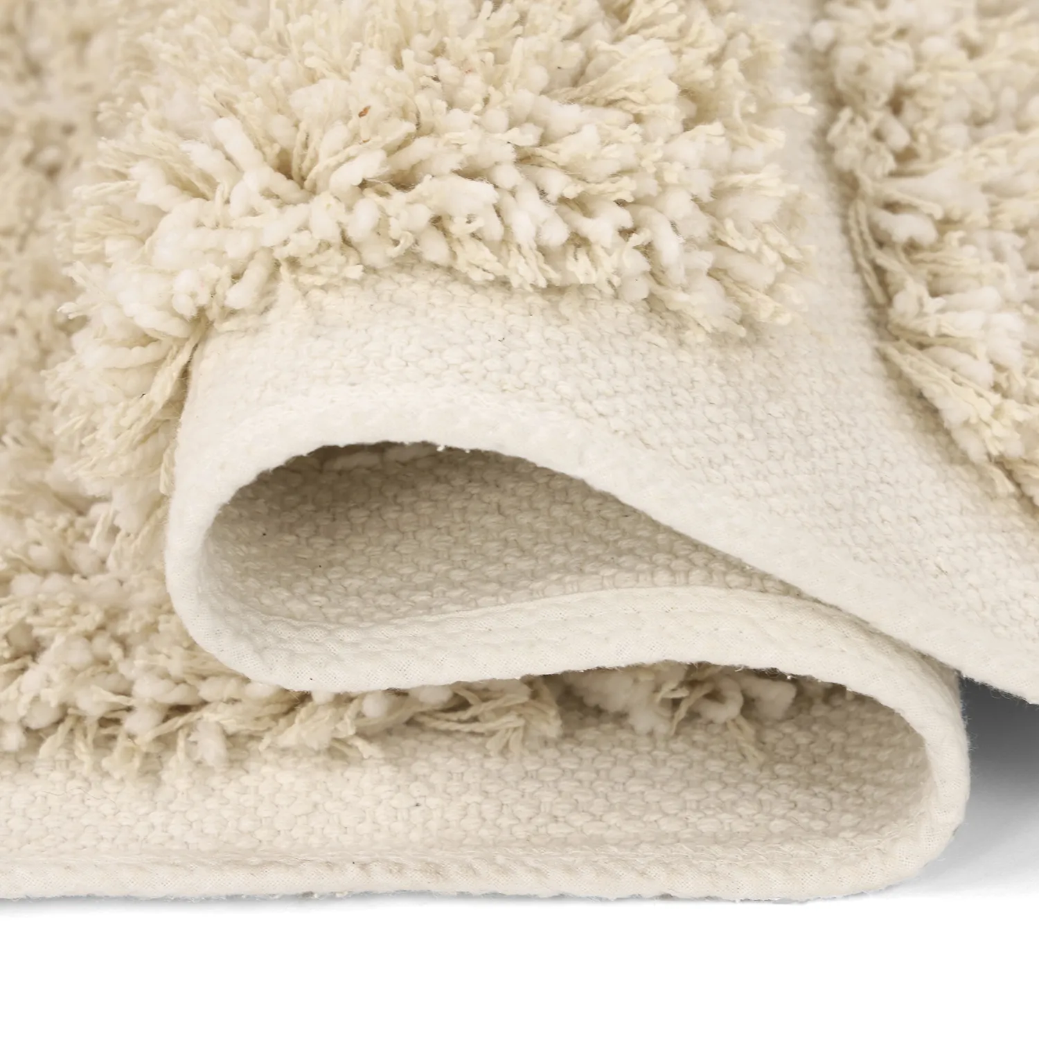 Tappeto A Pelo Lungo - Otranto Natural Cotton Shaggy (bianco)