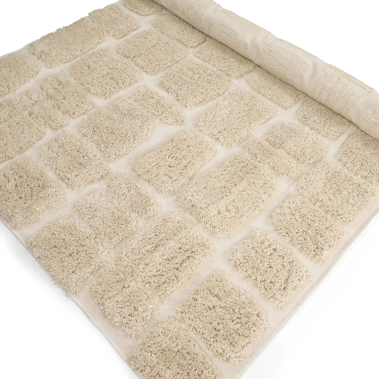 Tappeto A Pelo Lungo - Otranto Natural Cotton Shaggy (bianco)
