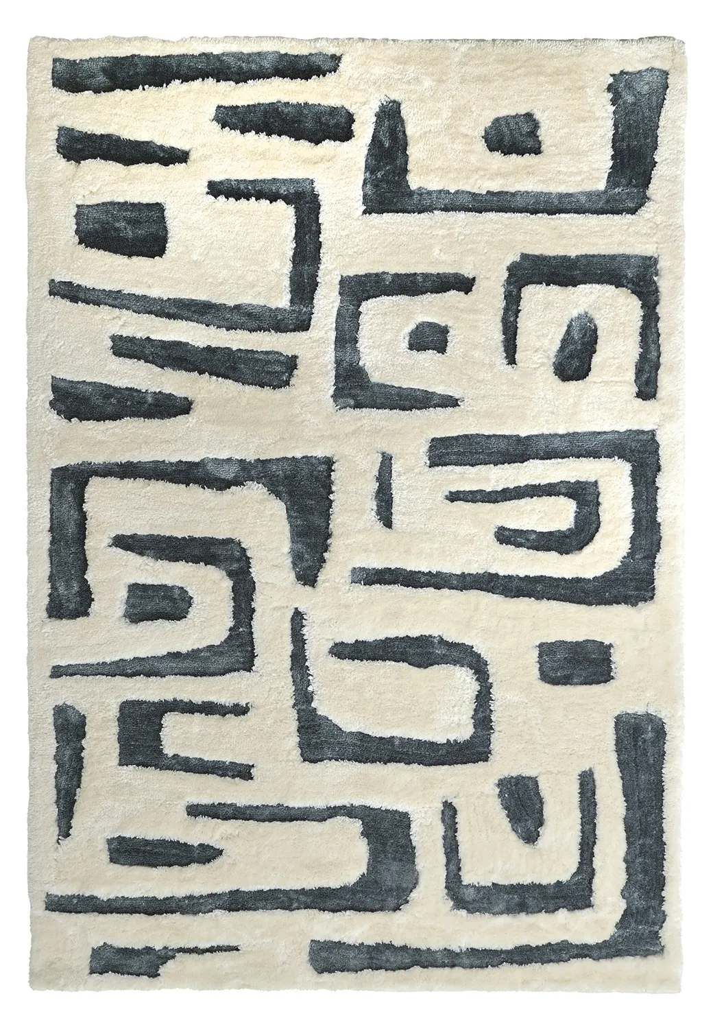 Tappeto A Pelo Lungo - Palmyra (bianco/blu navy)