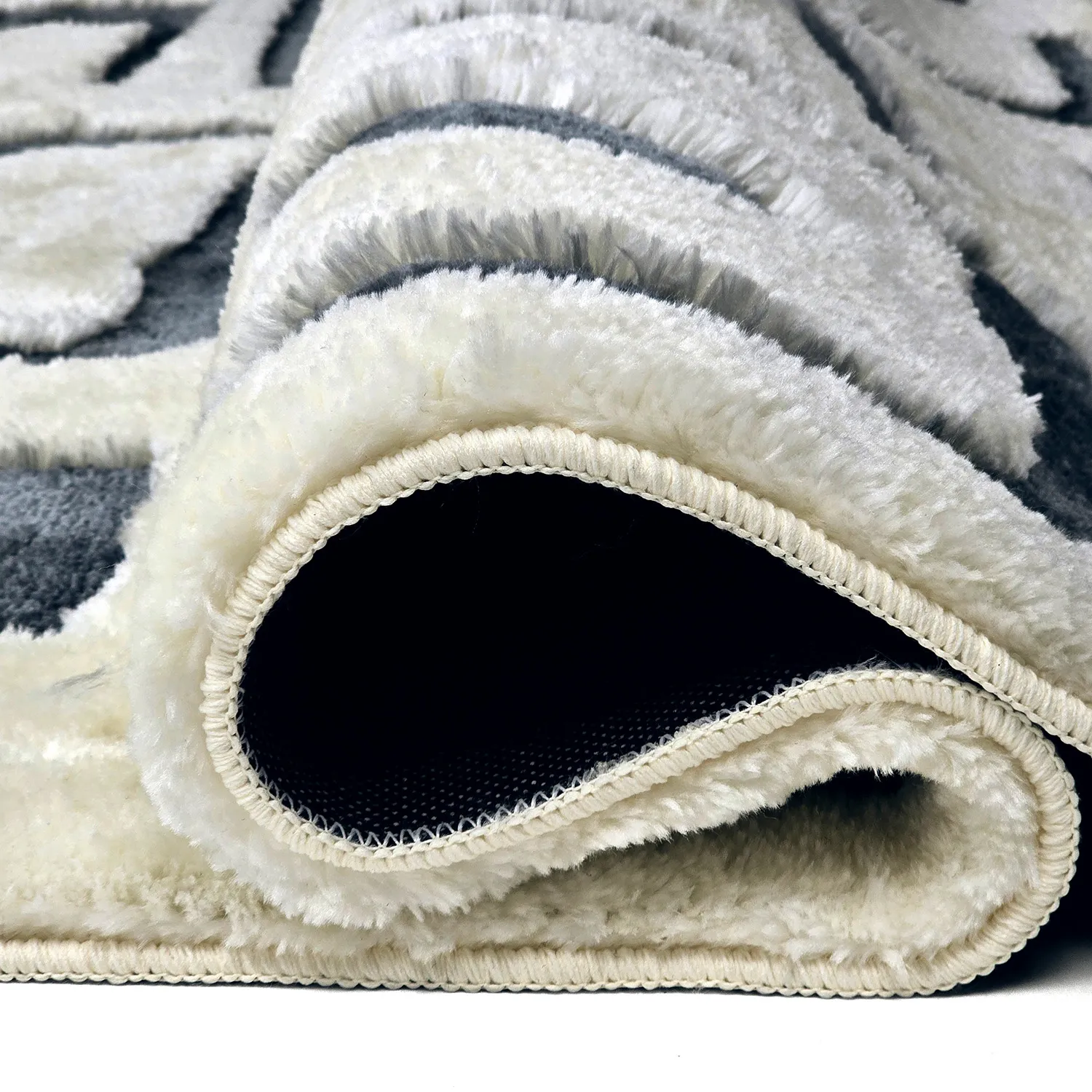 Tappeto A Pelo Lungo - Palmyra (bianco/blu navy)