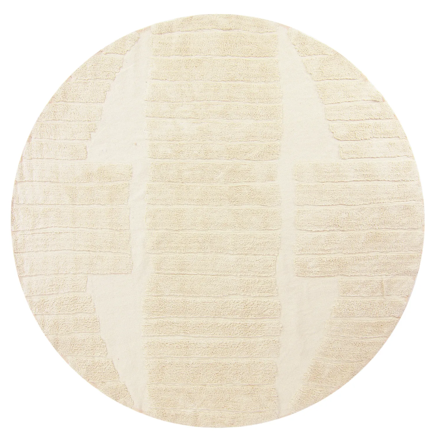 Tappeto rotondo - Rani Natural Cotton Shaggy (beige)