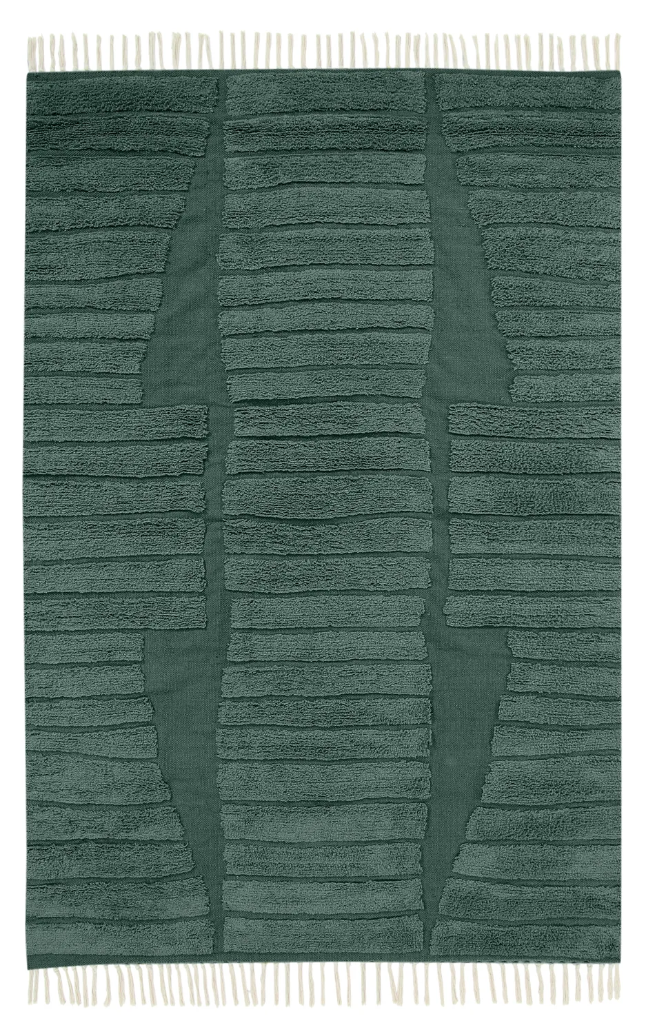 Tappeto A Pelo Lungo - Rani Natural Cotton Shaggy (verde)