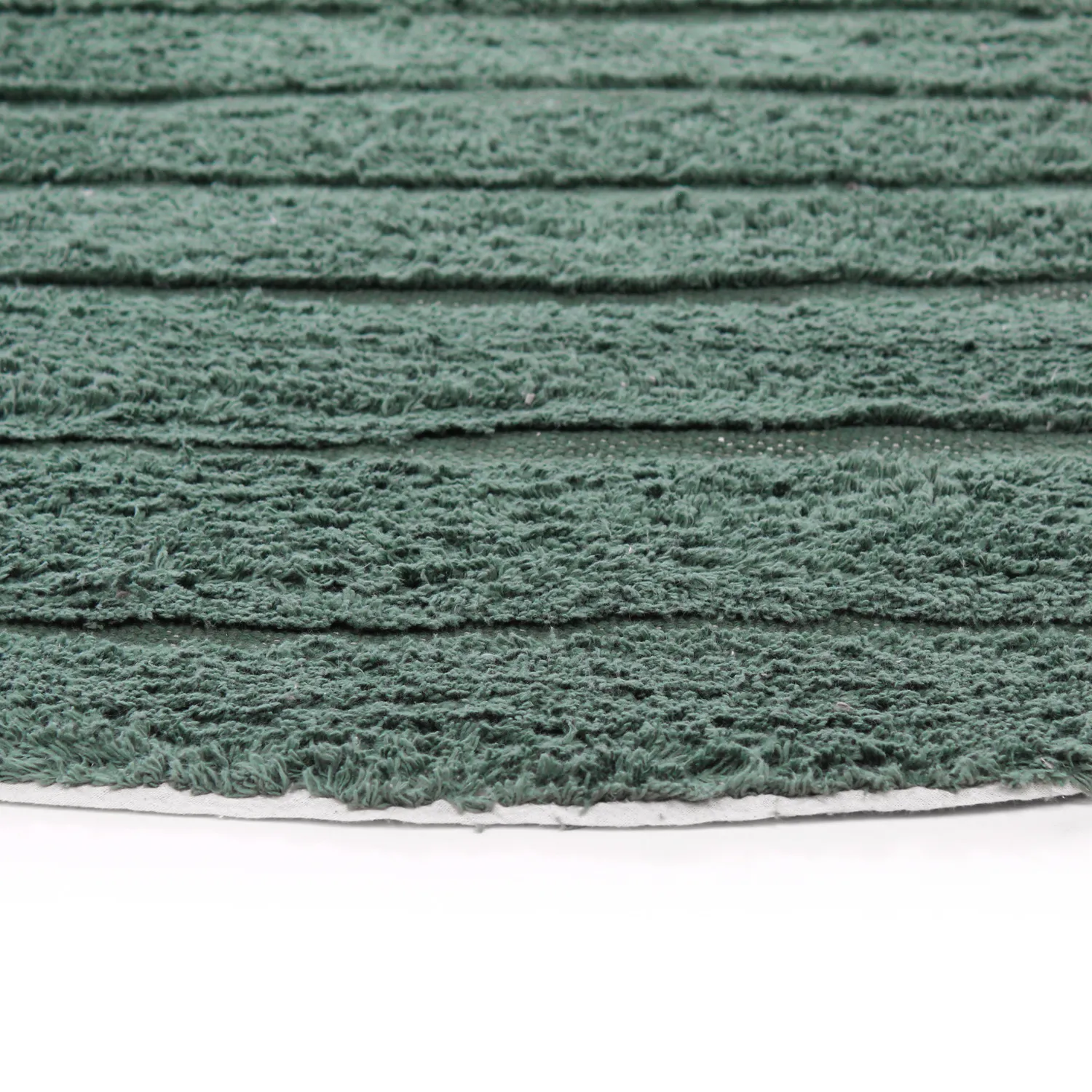 Tappeto rotondo - Rani Natural Cotton Shaggy (verde)